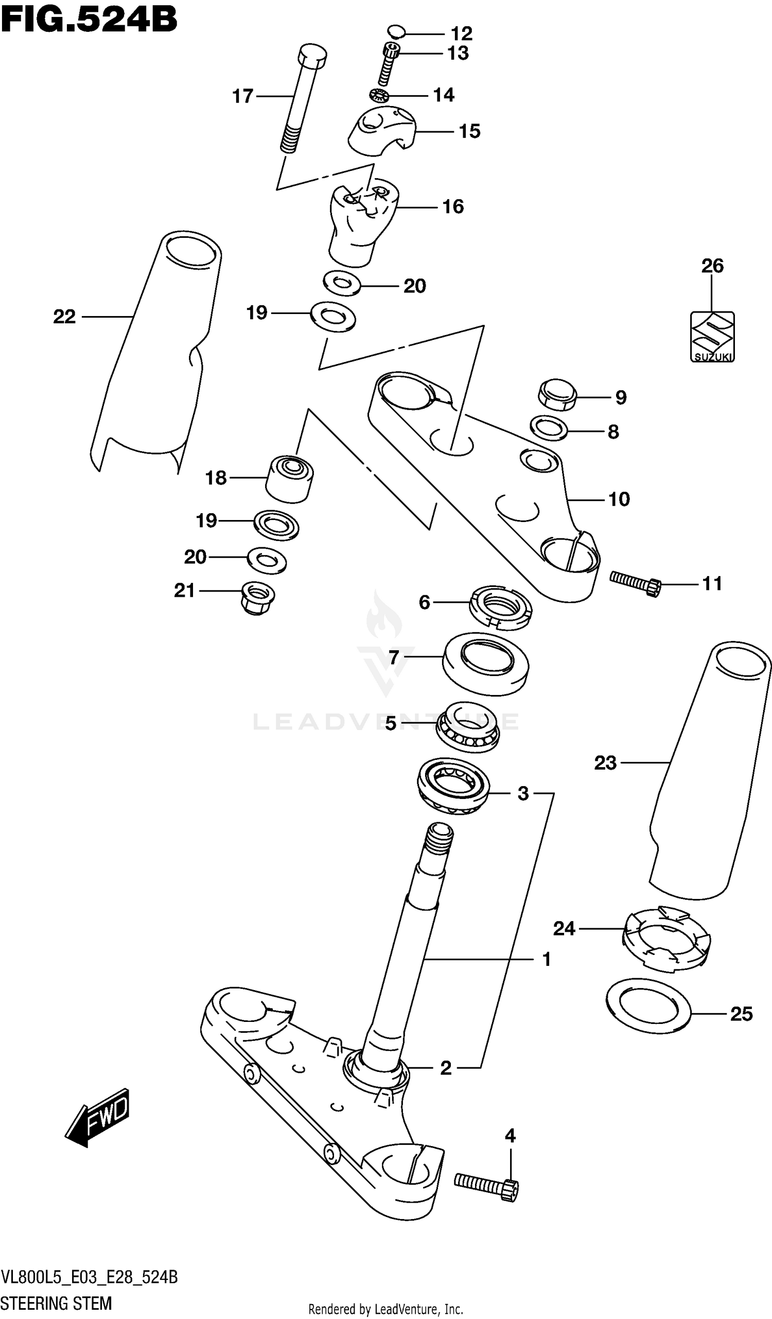 STEERING STEM (VL800L5 E33)