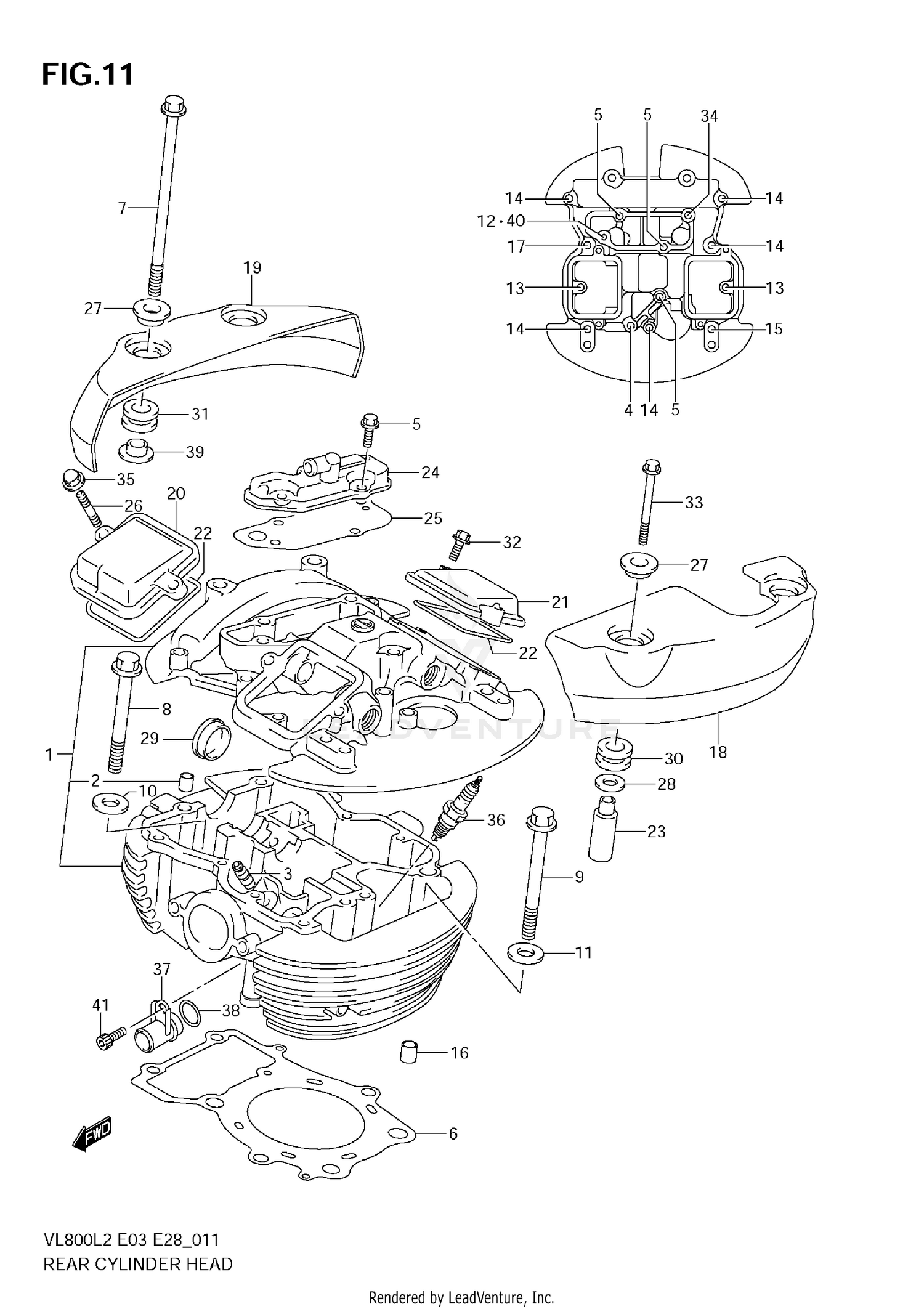 REAR CYLINDER HEAD (VL800  E03)