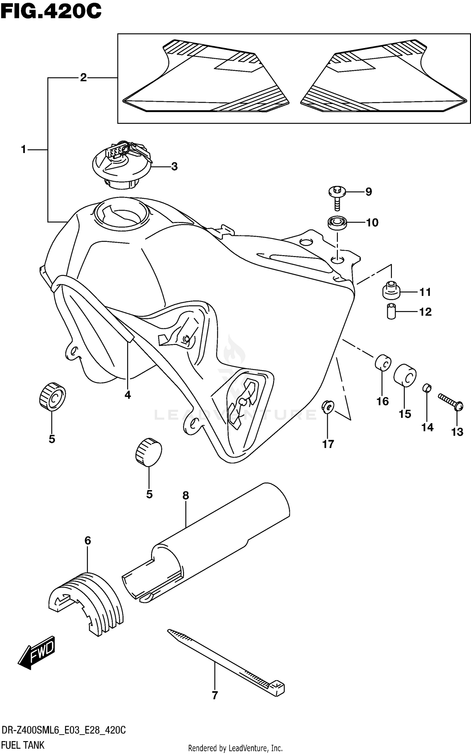 FUEL TANK (DR-Z400SML6 E33)