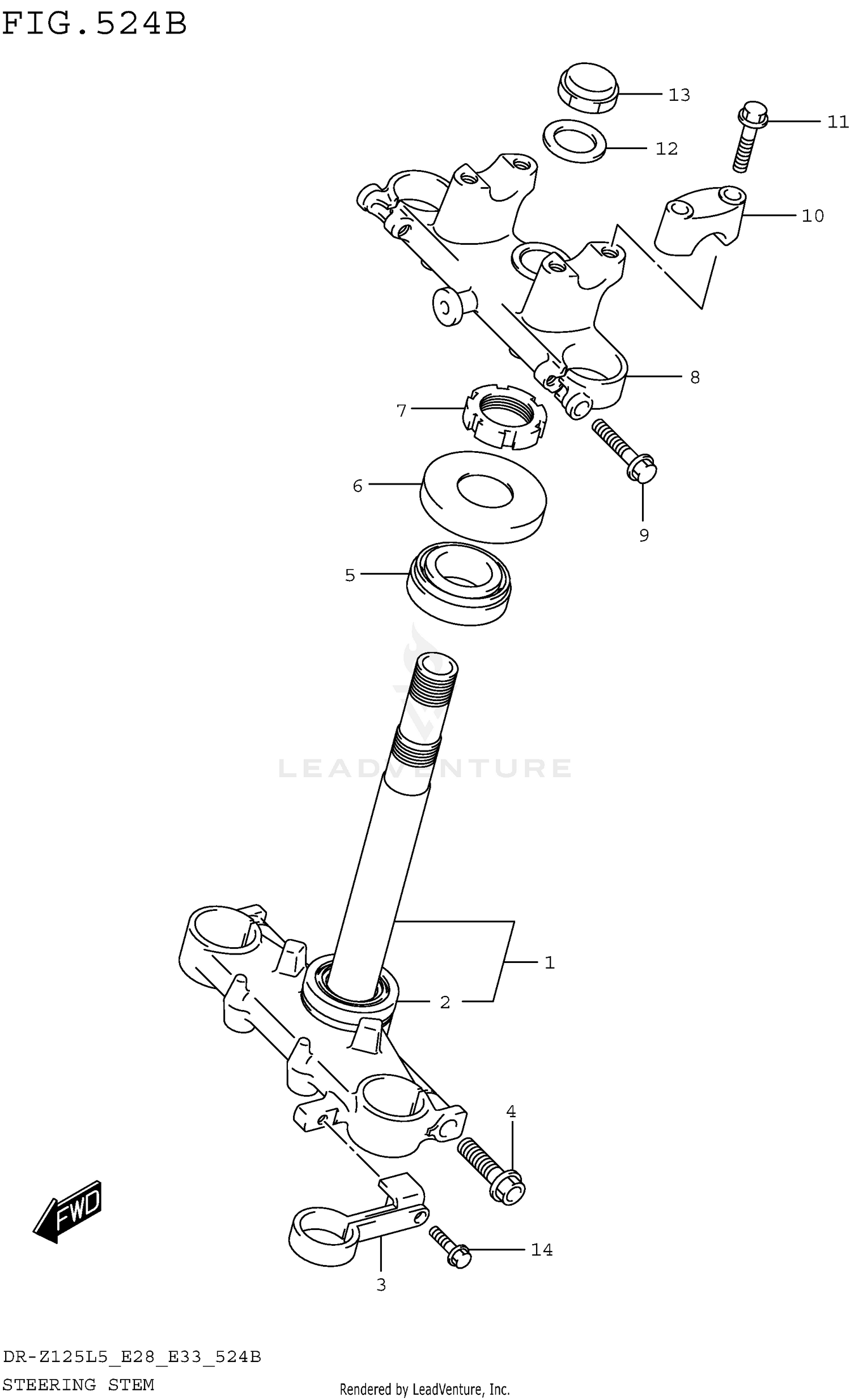 STEERING STEM (DR-Z125L5 E33)