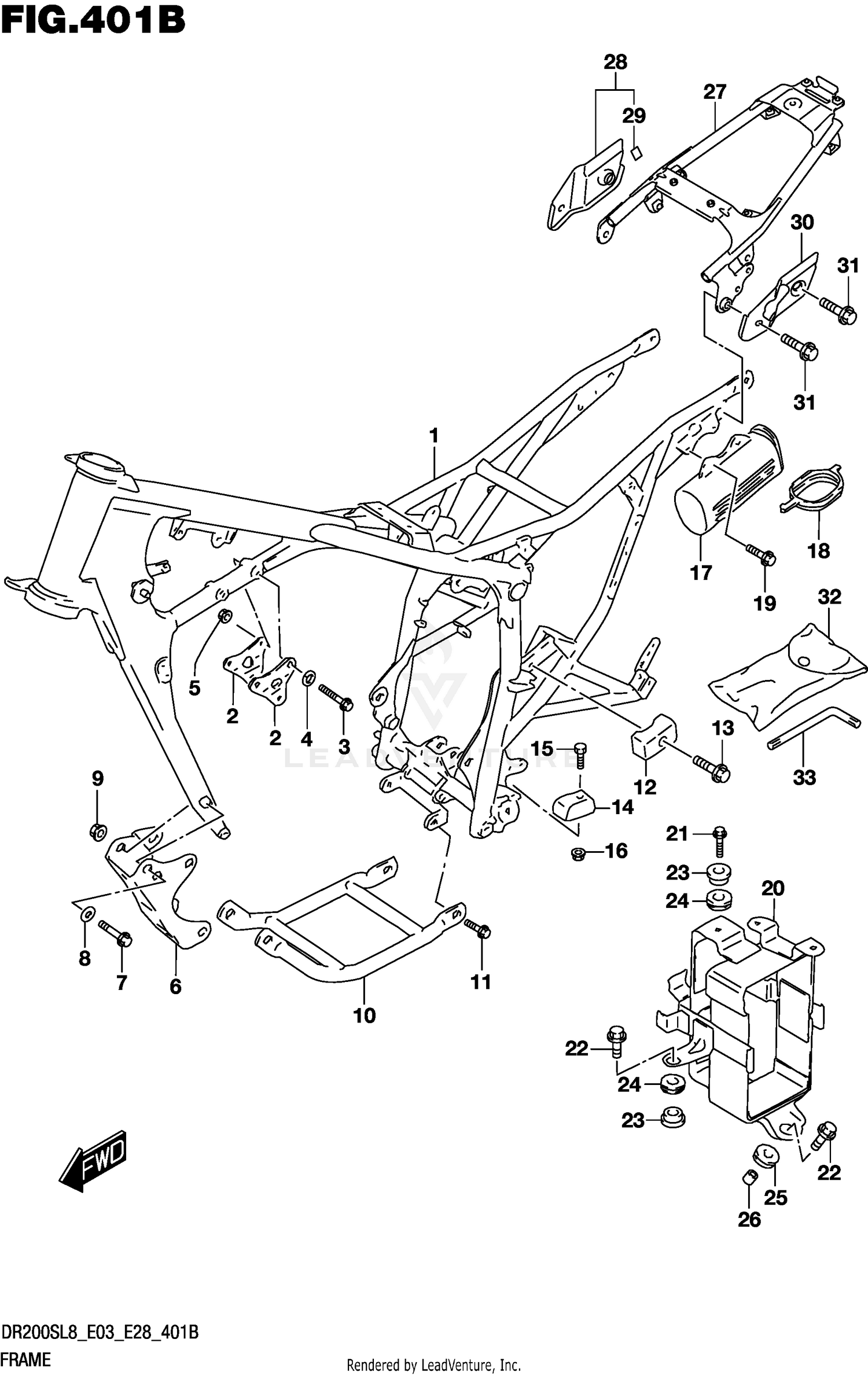FRAME (DR200SL8 E28)