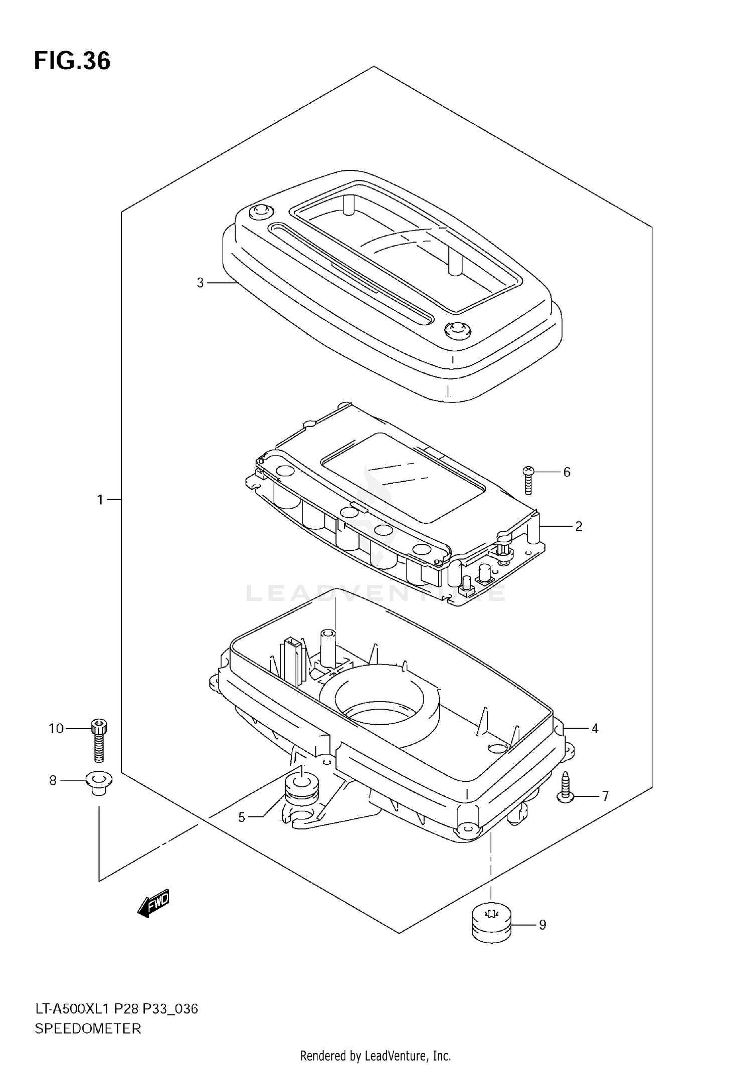 SPEEDOMETER (LT-A500XZ L1 E28)