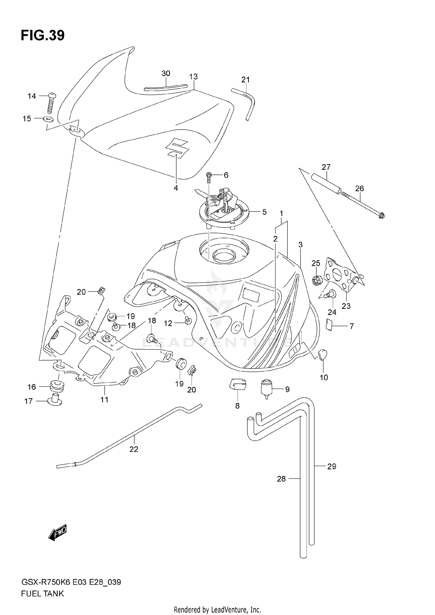 FUEL TANK (MODEL K6)