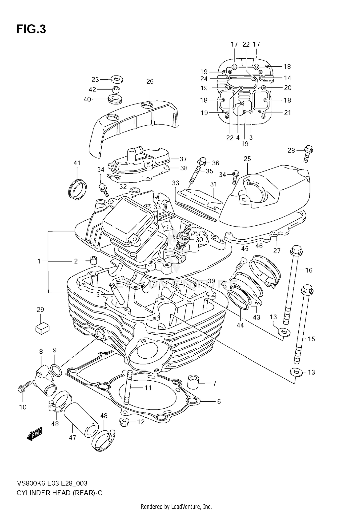 CYLINDER HEAD (REAR)