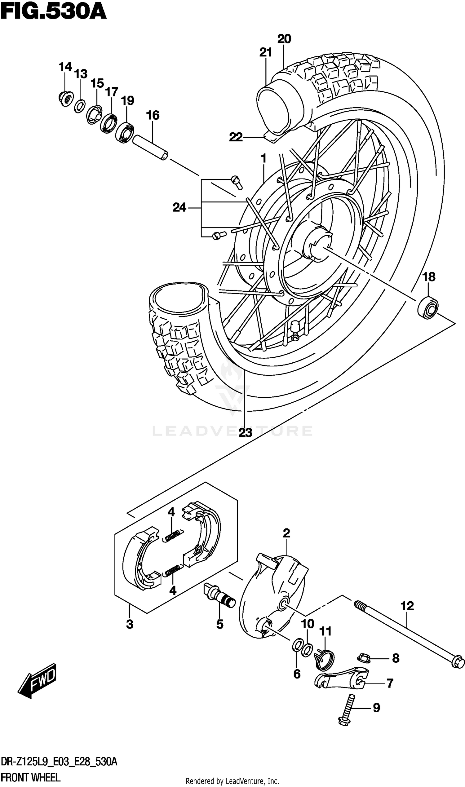 FRONT WHEEL (DR-Z125L9 E28)