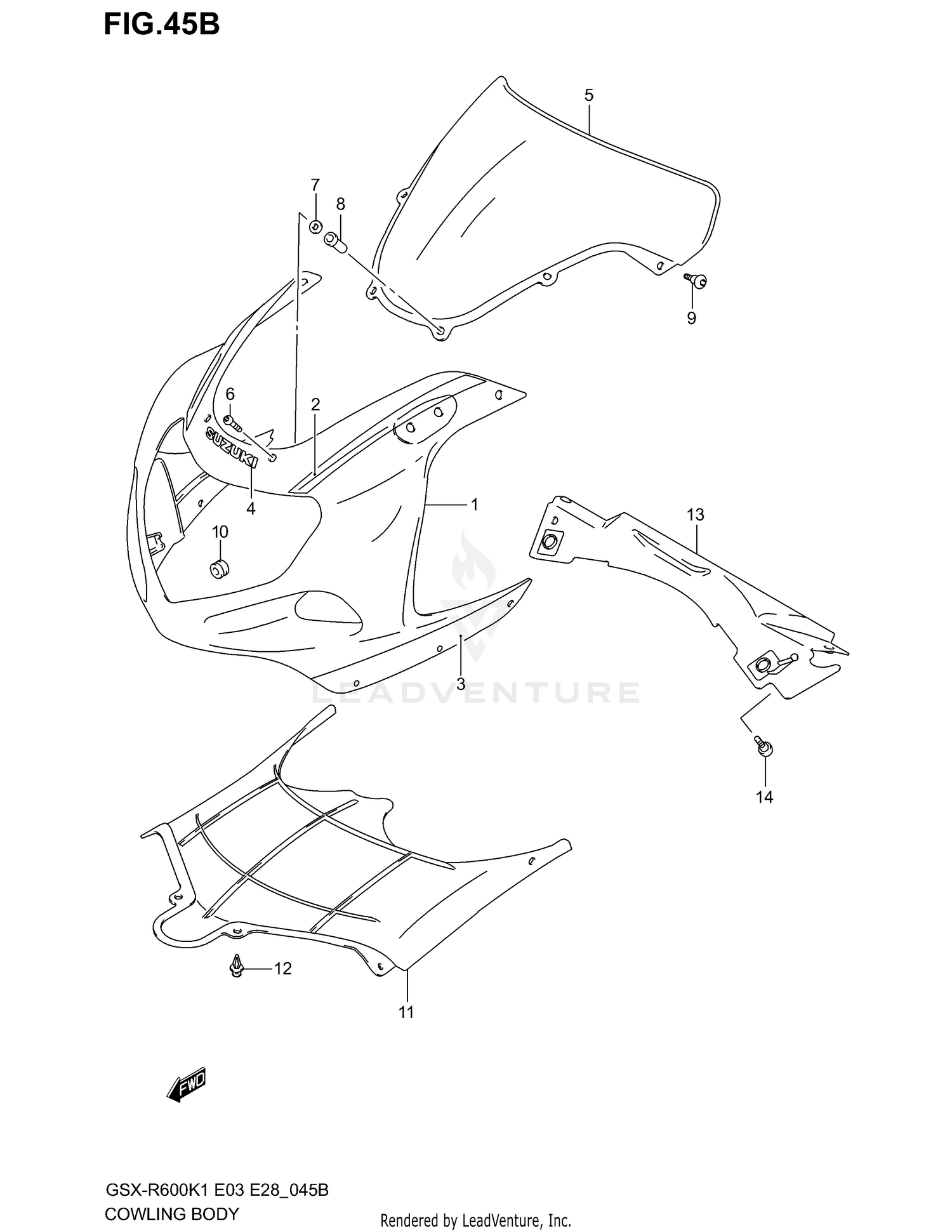 COWLING BODY (MODEL K2 FOR YC2)