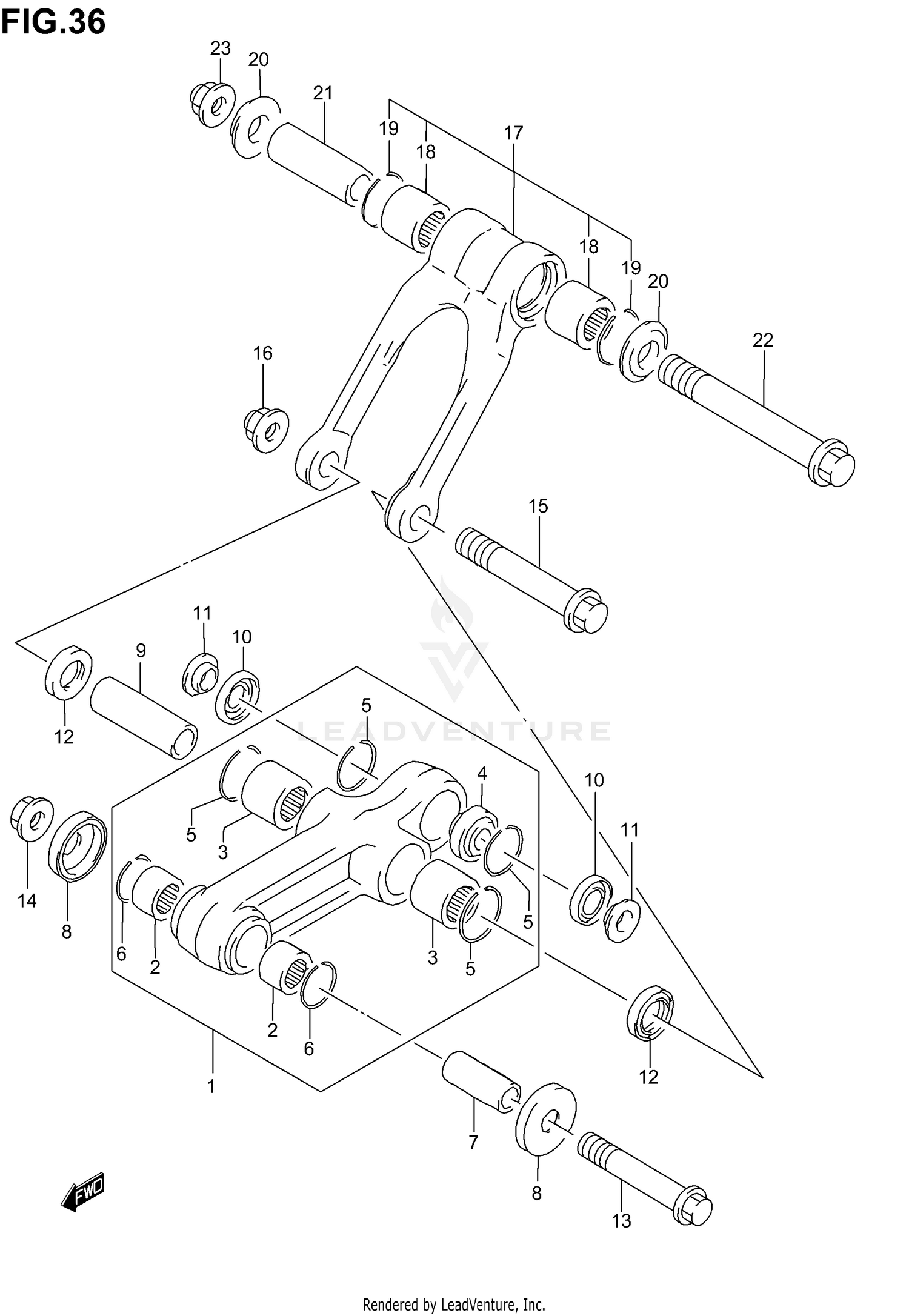 REAR CUSHION LEVER (MODEL K2/K3)