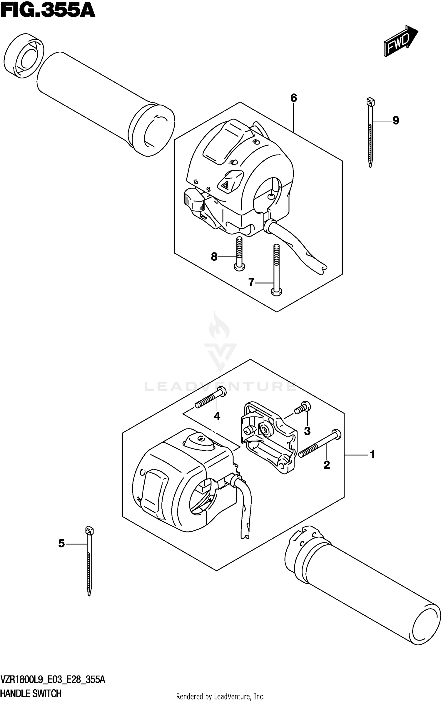 HANDLE SWITCH (VZR1800L9 E28)