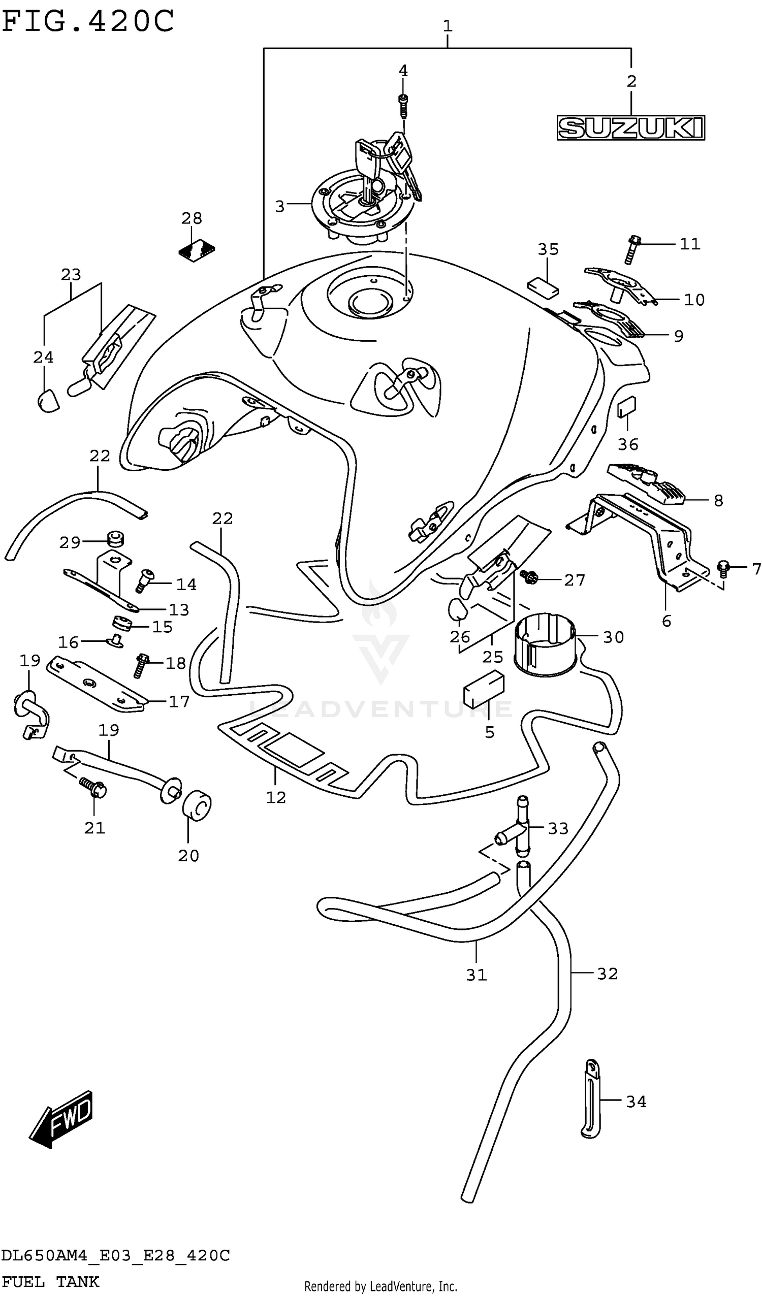 FUEL TANK (DL650AM4 E33)