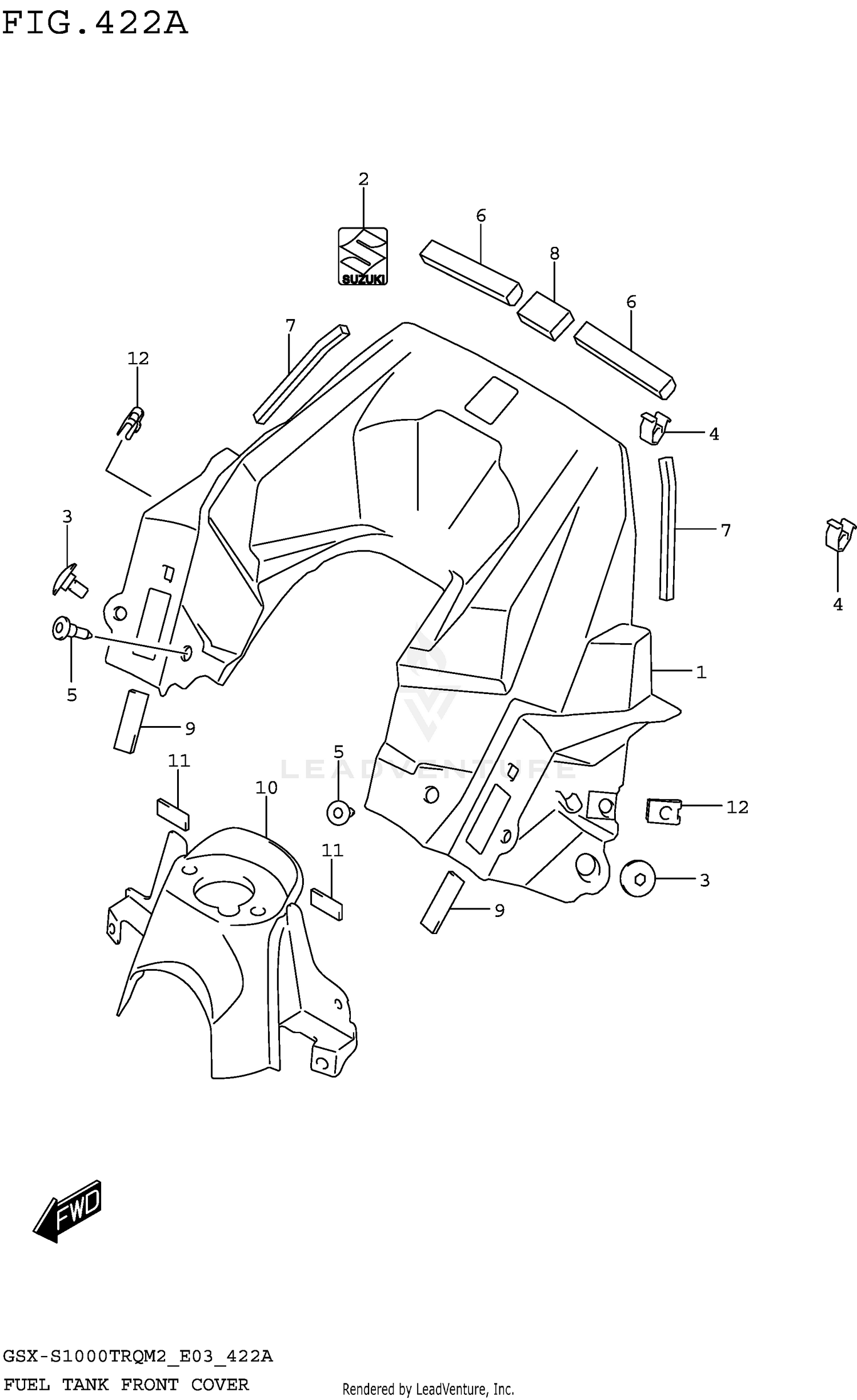 FUEL TANK FRONT COVER
