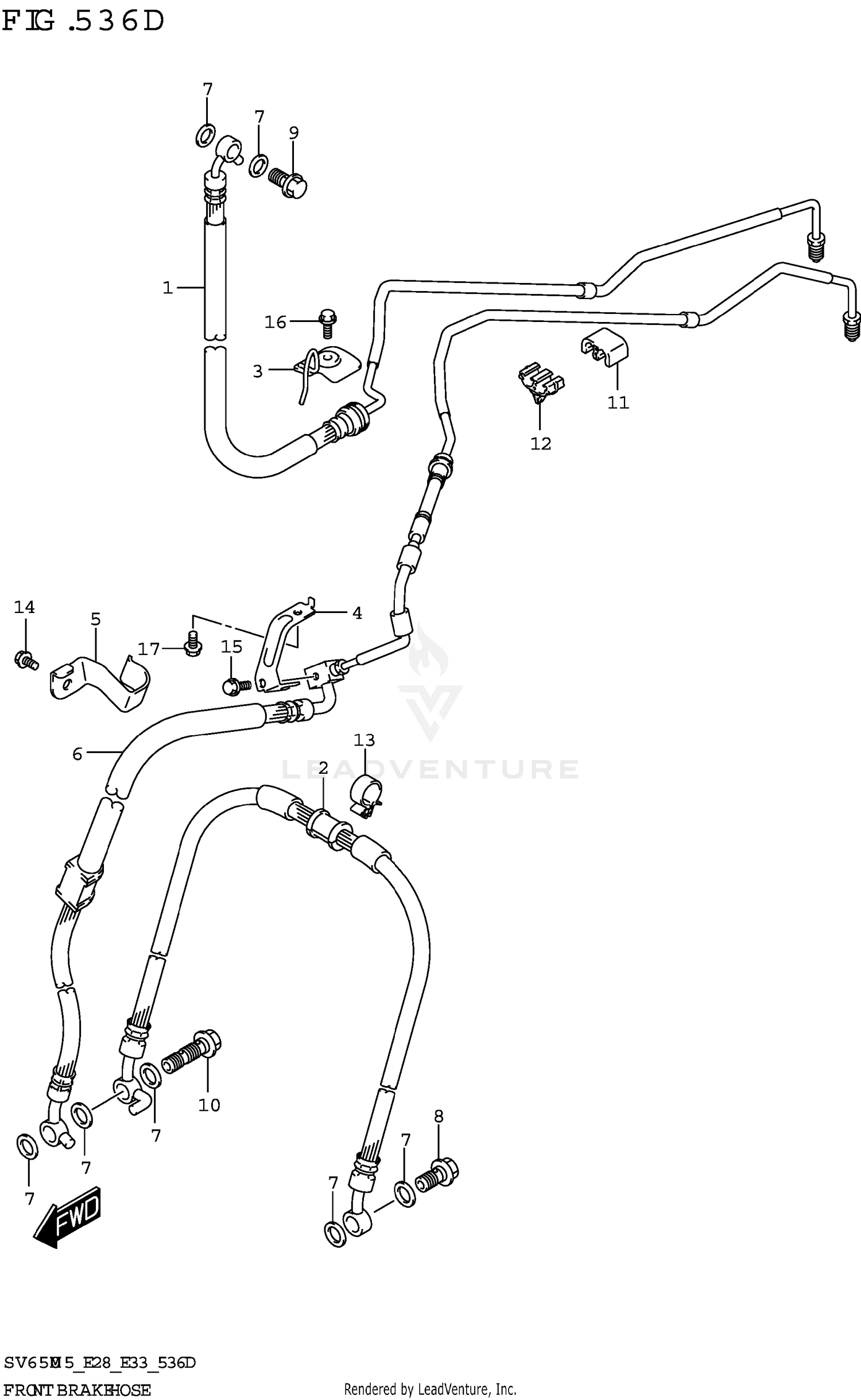 FRONT BRAKE HOSE (SV650A)