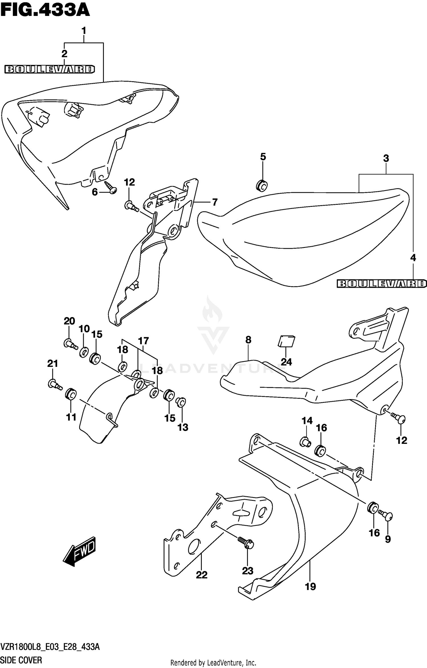SIDE COVER (VZR1800L8 E28)
