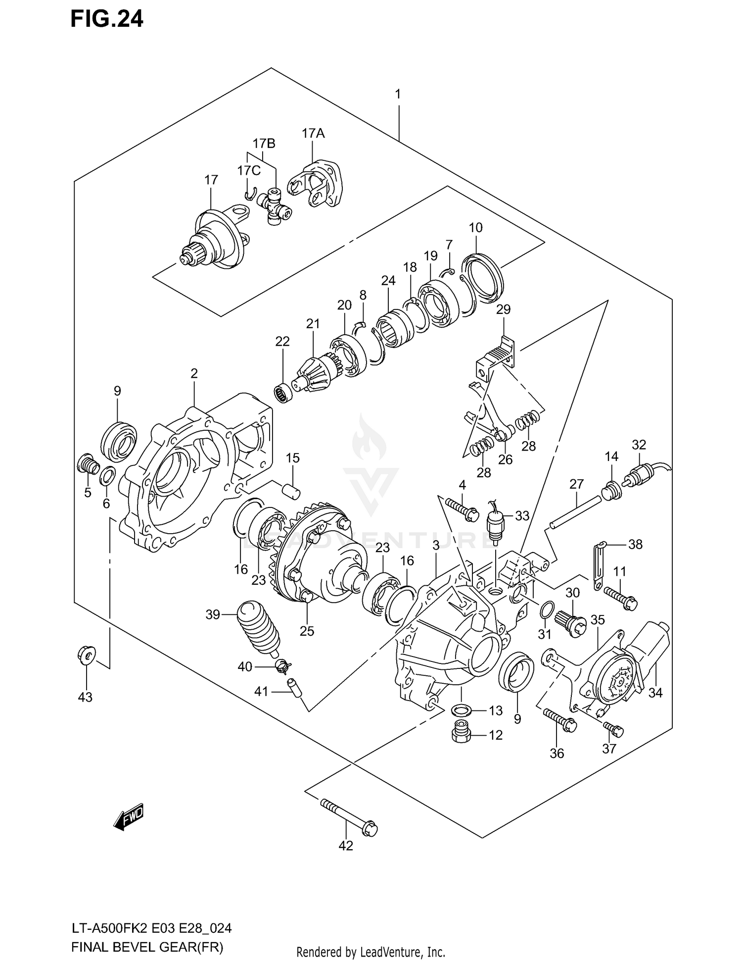 FINAL BEVEL GEAR (FRONT) (MODEL K2)