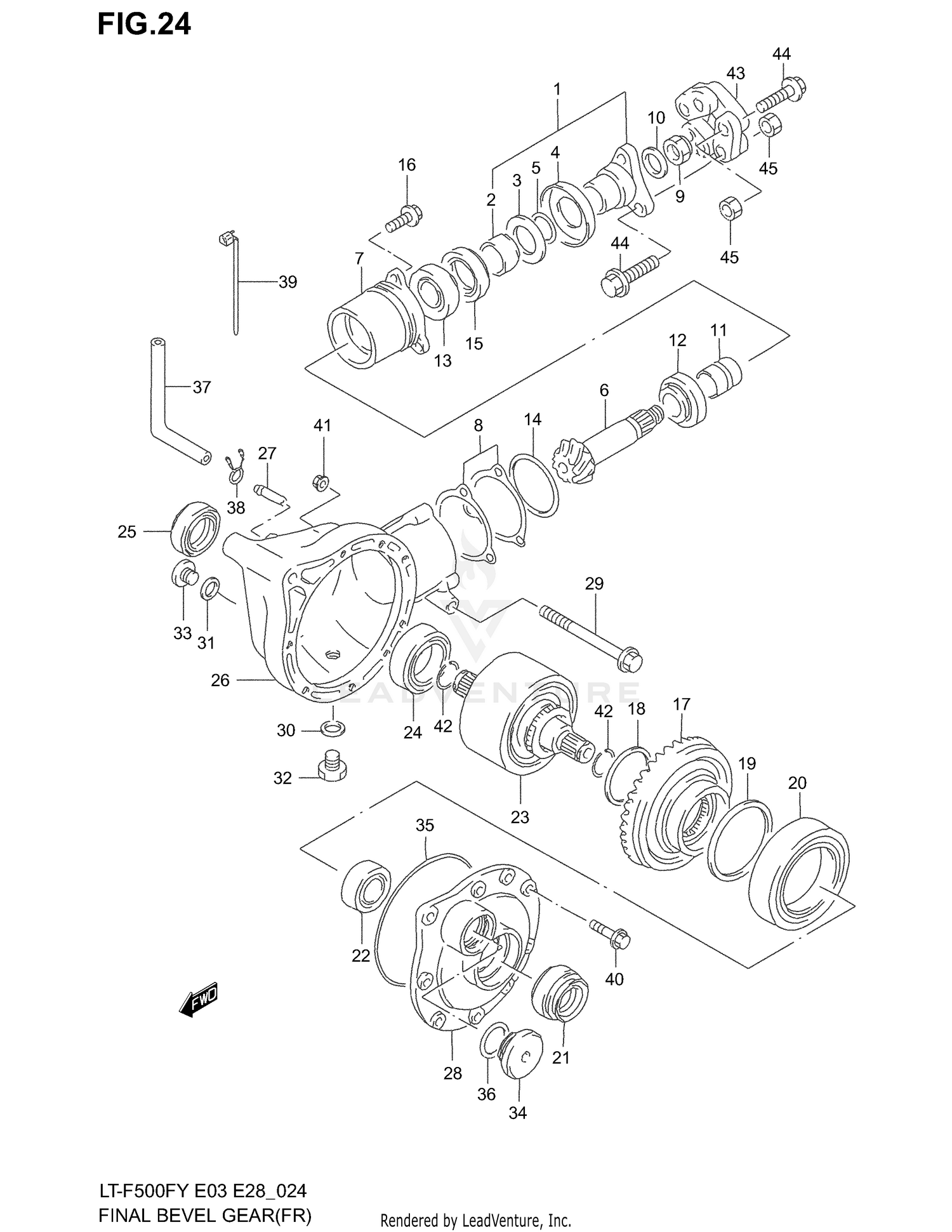 FINAL BEVEL GEAR (FRONT)(MODEL W/X/Y)