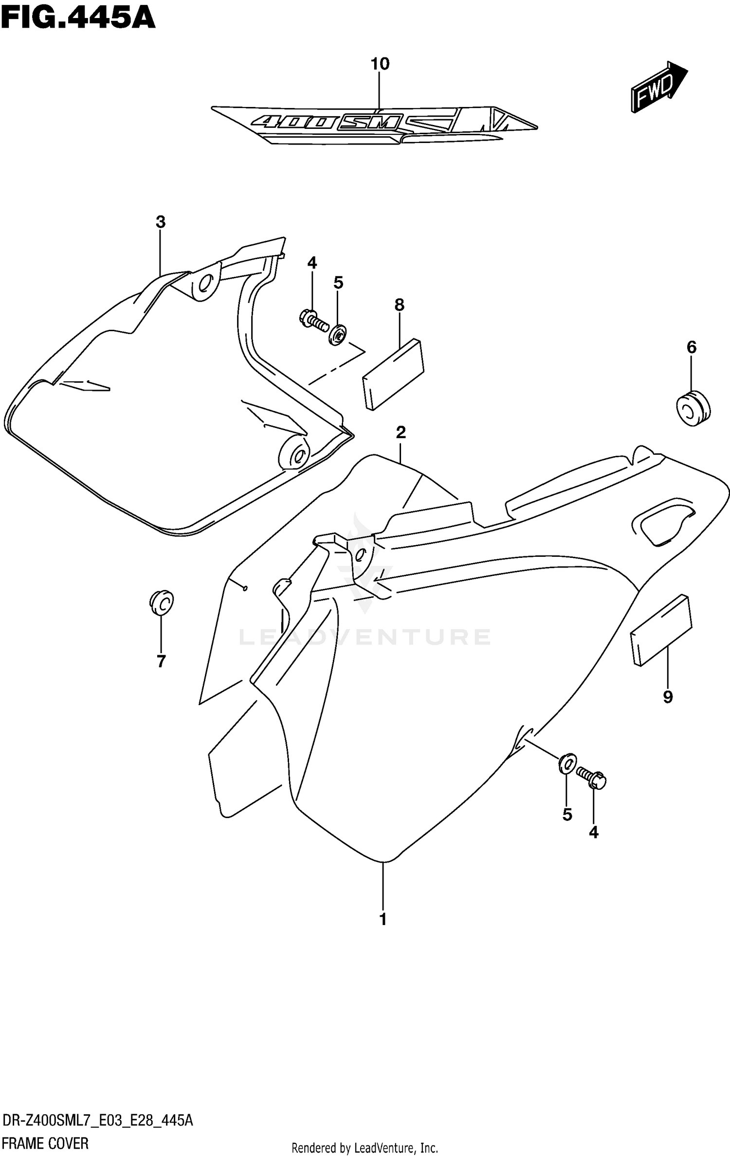 FRAME COVER (DR-Z400SML7 E03)