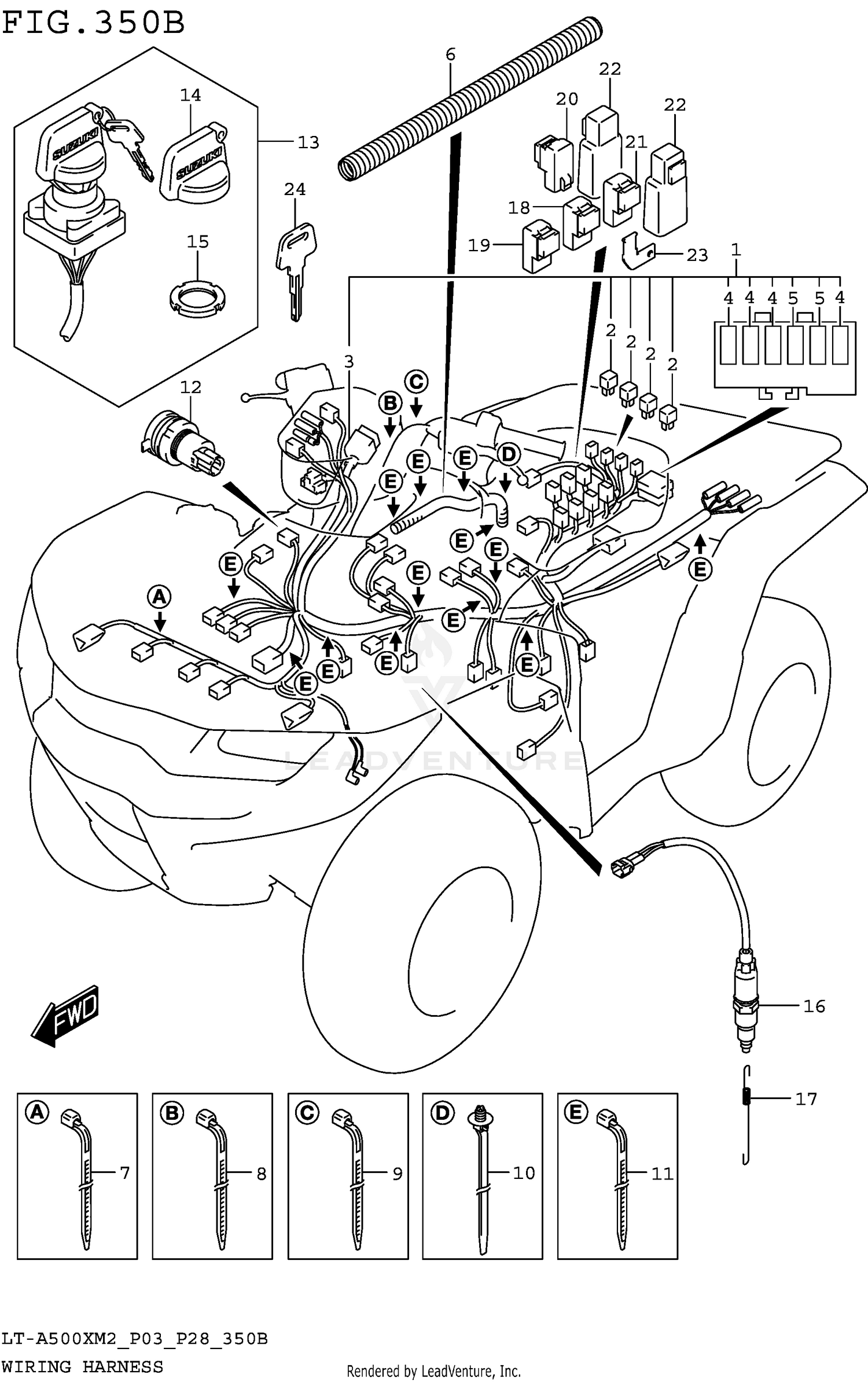 WIRING HARNESS (LT-A500XM2 P28)
