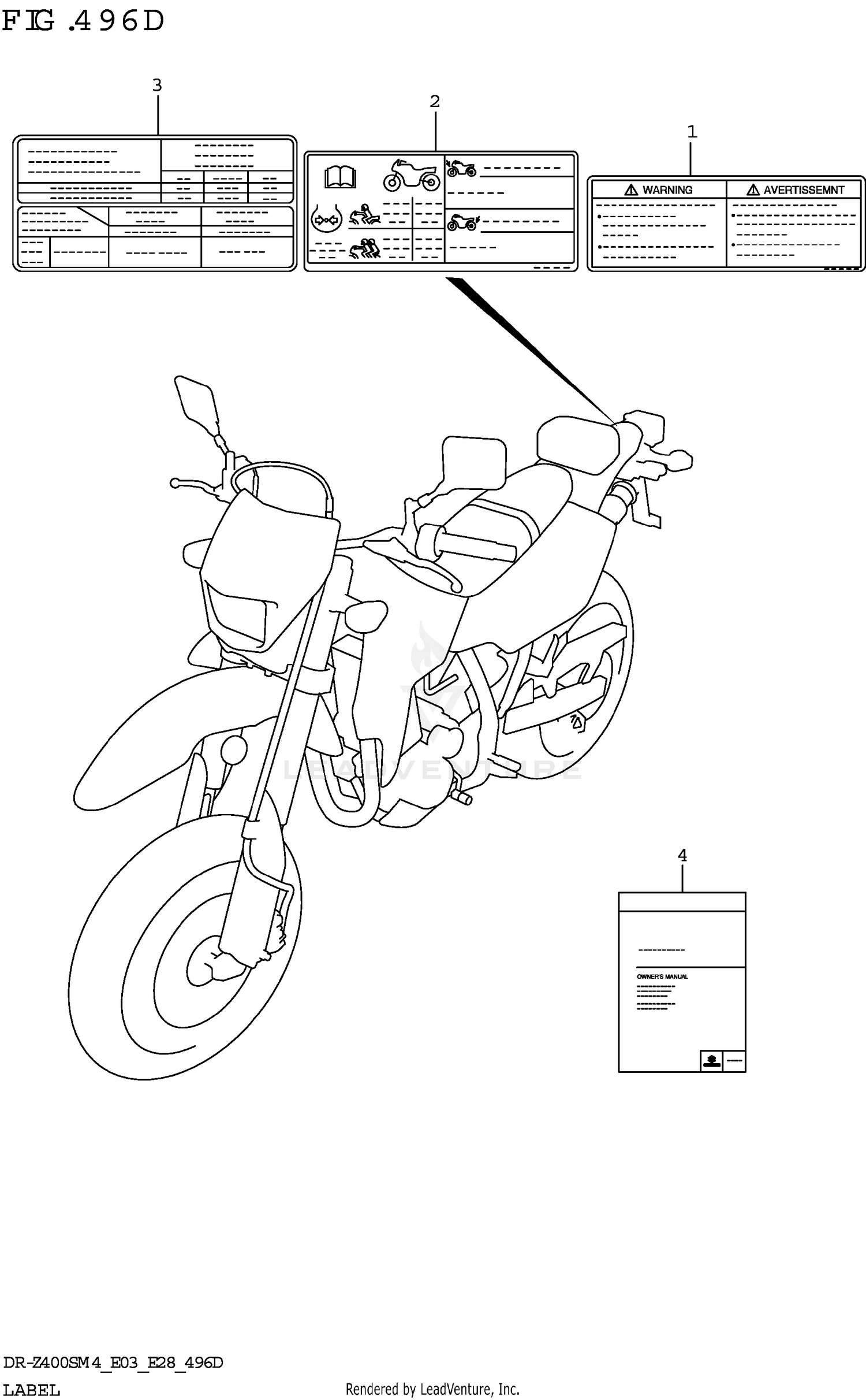LABEL (DR-Z400S:E28)
