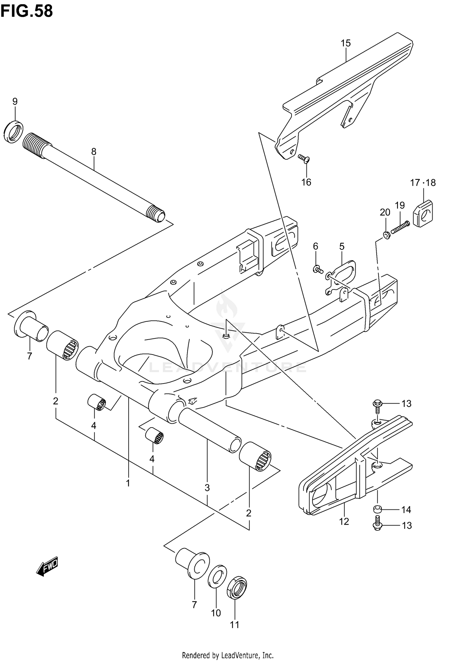 REAR SWINGING ARM (MODEL K3/K4)