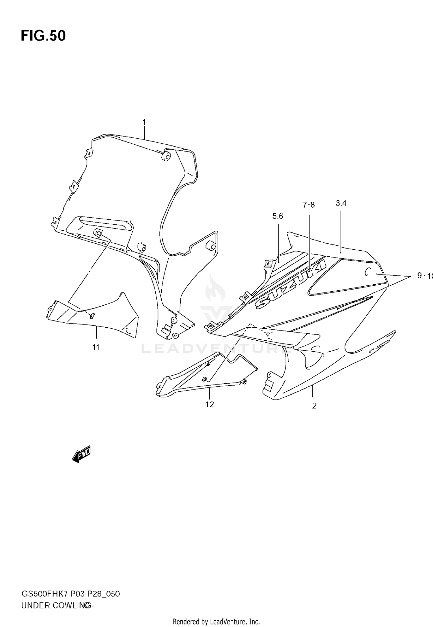 UNDER COWLING  (GS500FK7)