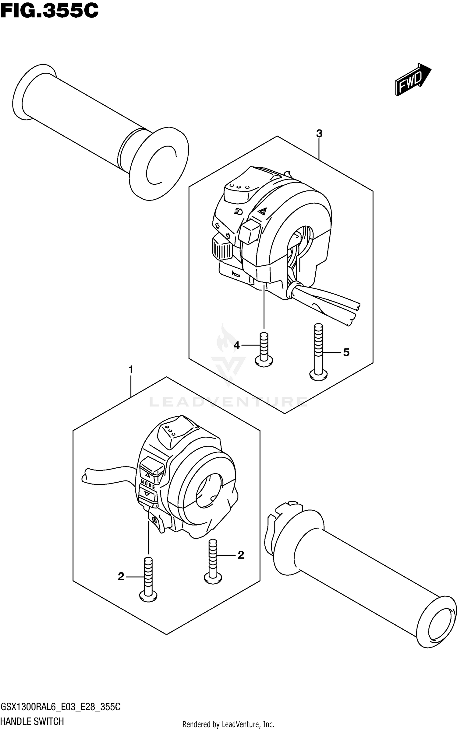 HANDLE SWITCH (GSX1300RAL6 E33)