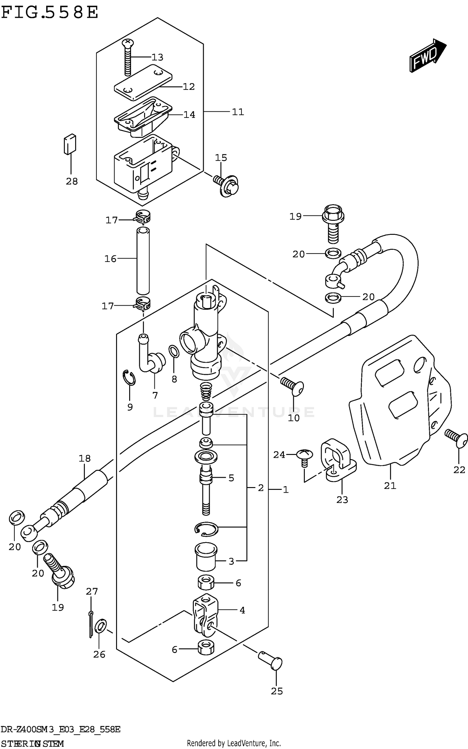 REAR MASTER CYLINDER (DR-Z400SMM3 E28)