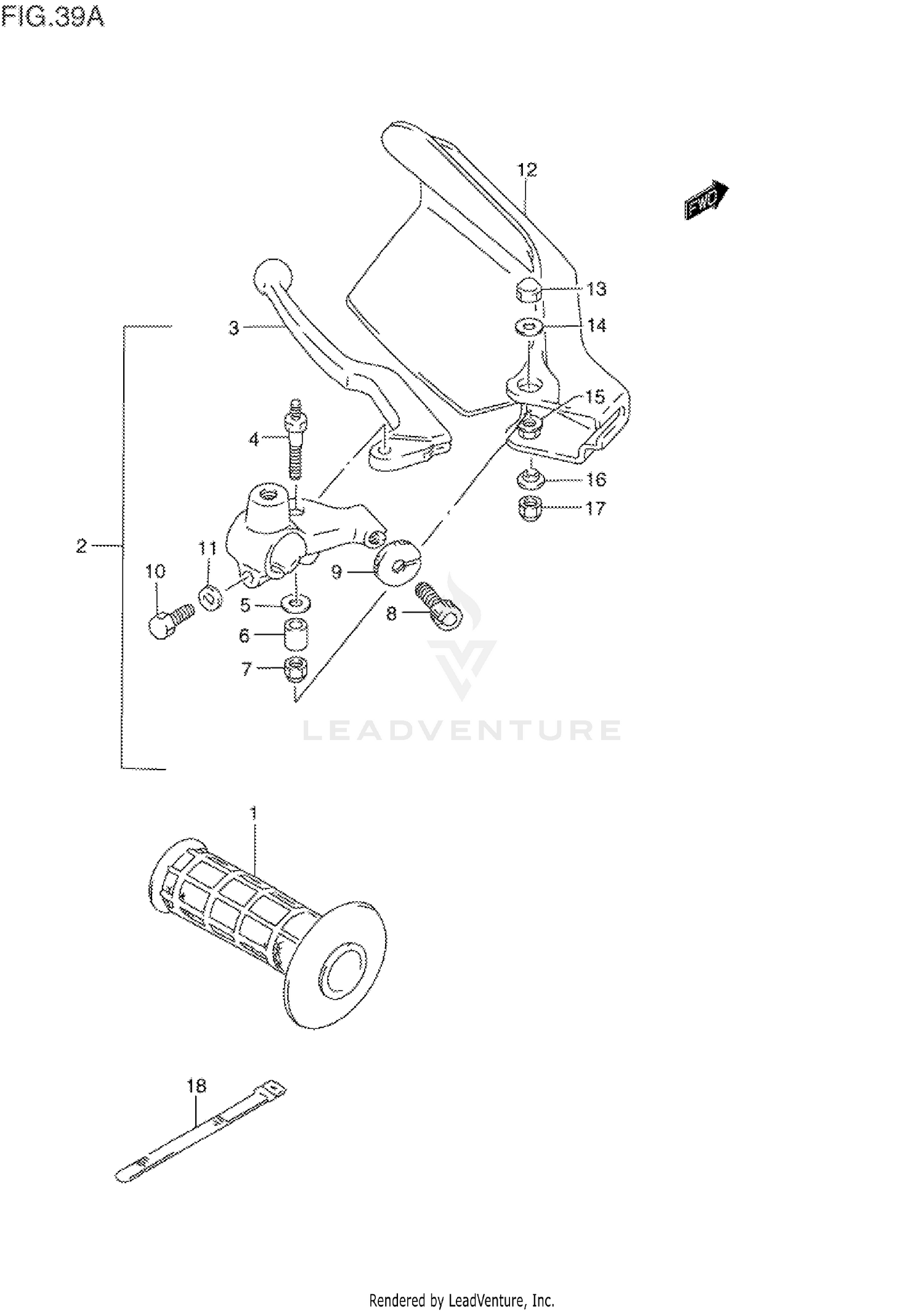 LEFT HANDLE LEVER (MODEL R/S/T)