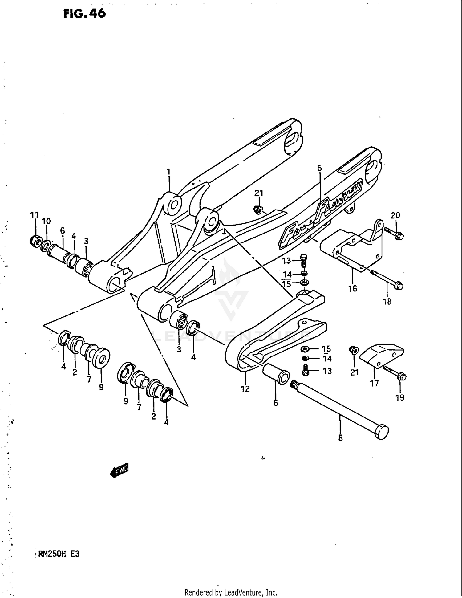 REAR SWINGING ARM (MODEL H)
