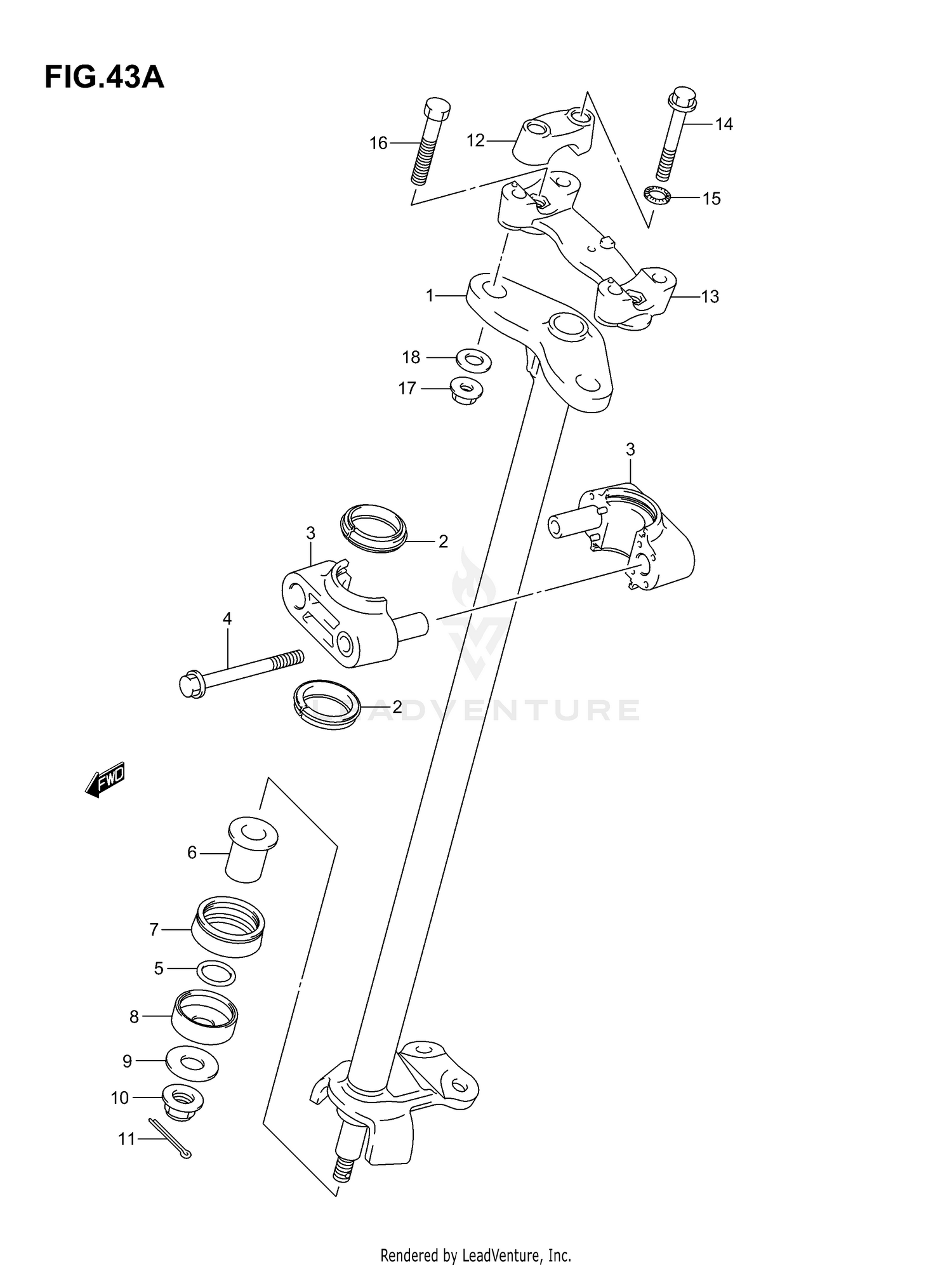 STEERING SHAFT (MODEL K5/K6/K7)