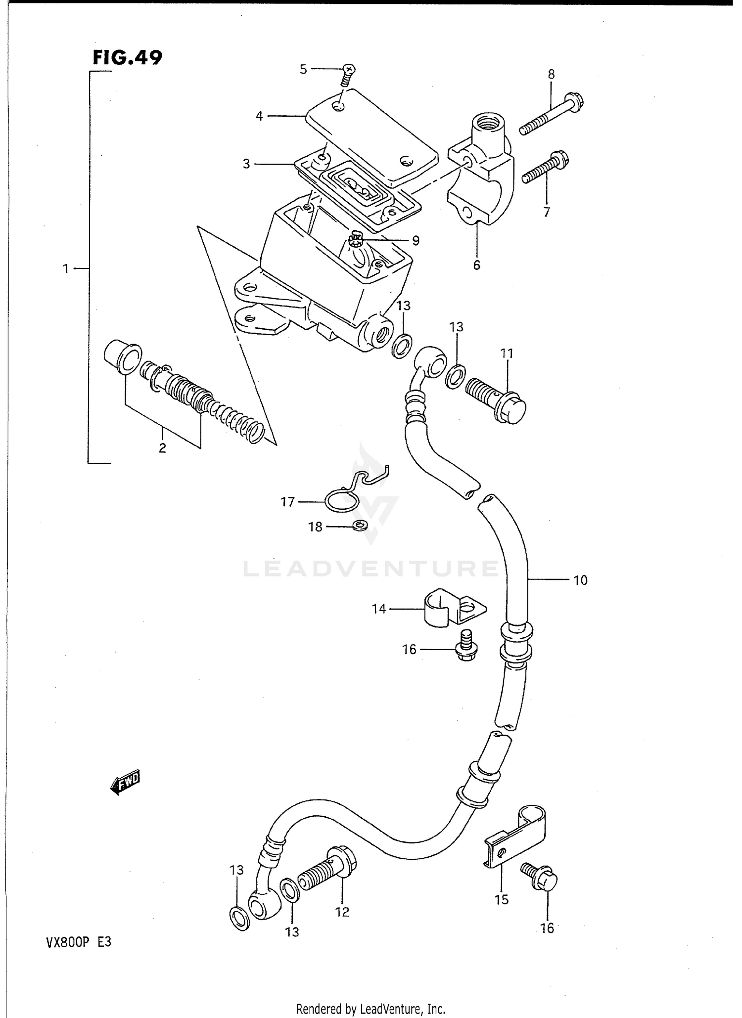 FRONT MASTER CYLINDER (MODEL L/M/N)