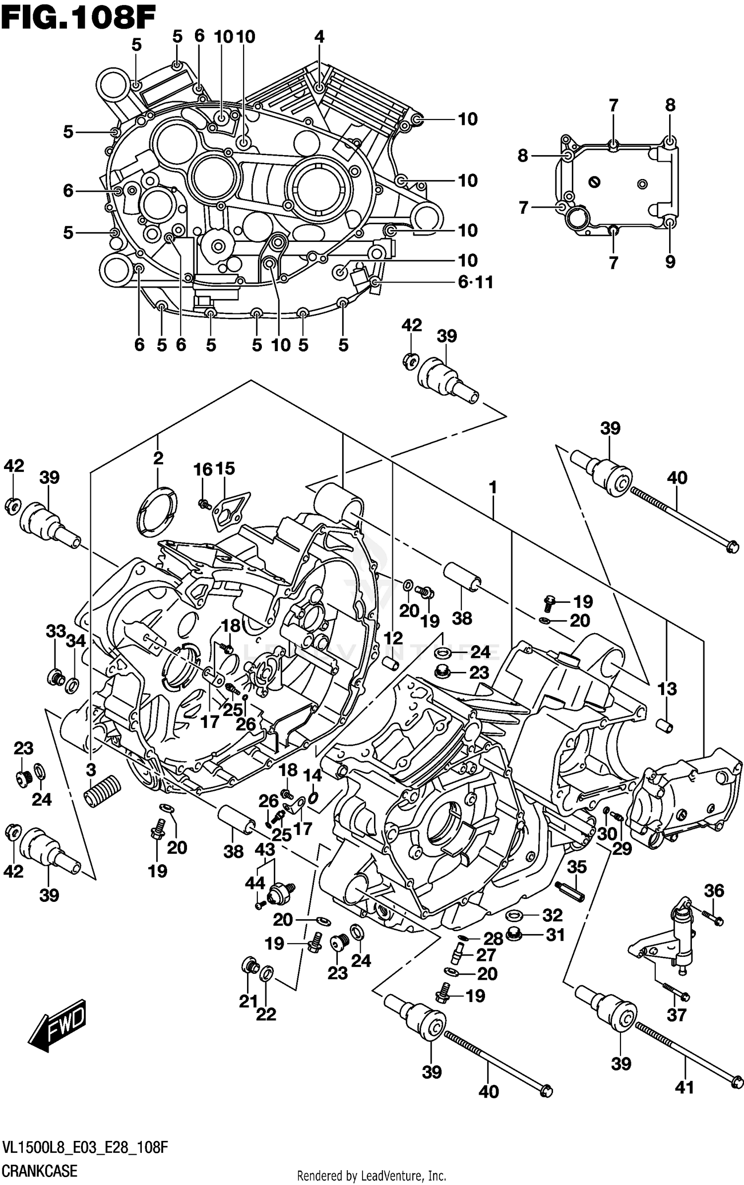 CRANKCASE (VL1500TL8 E28)