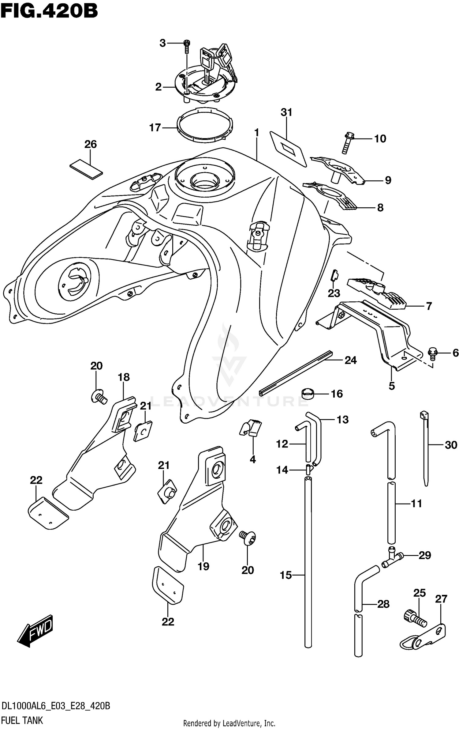 FUEL TANK (DL1000AL6 E28)