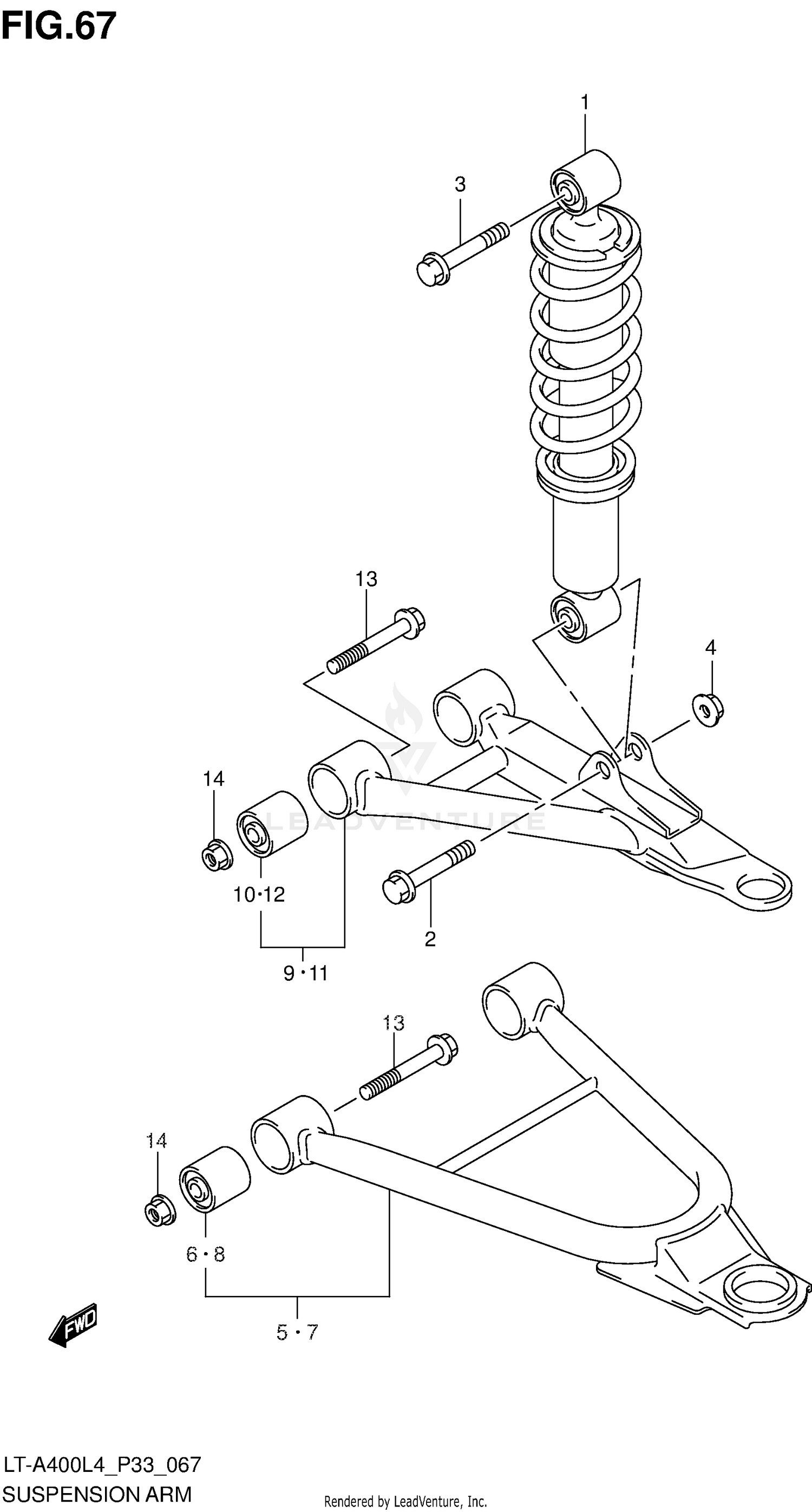 SUSPENSION ARM (LT-A400L4 P33)