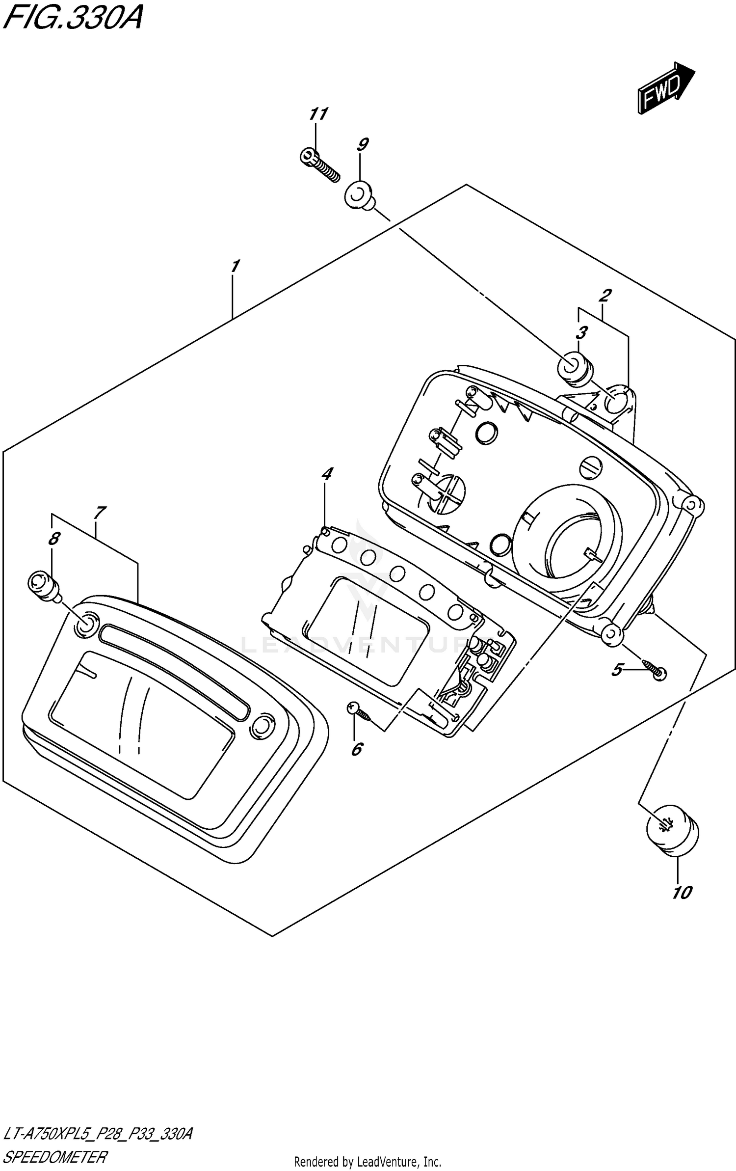 SPEEDOMETER (LT-A750XPL5 P28)