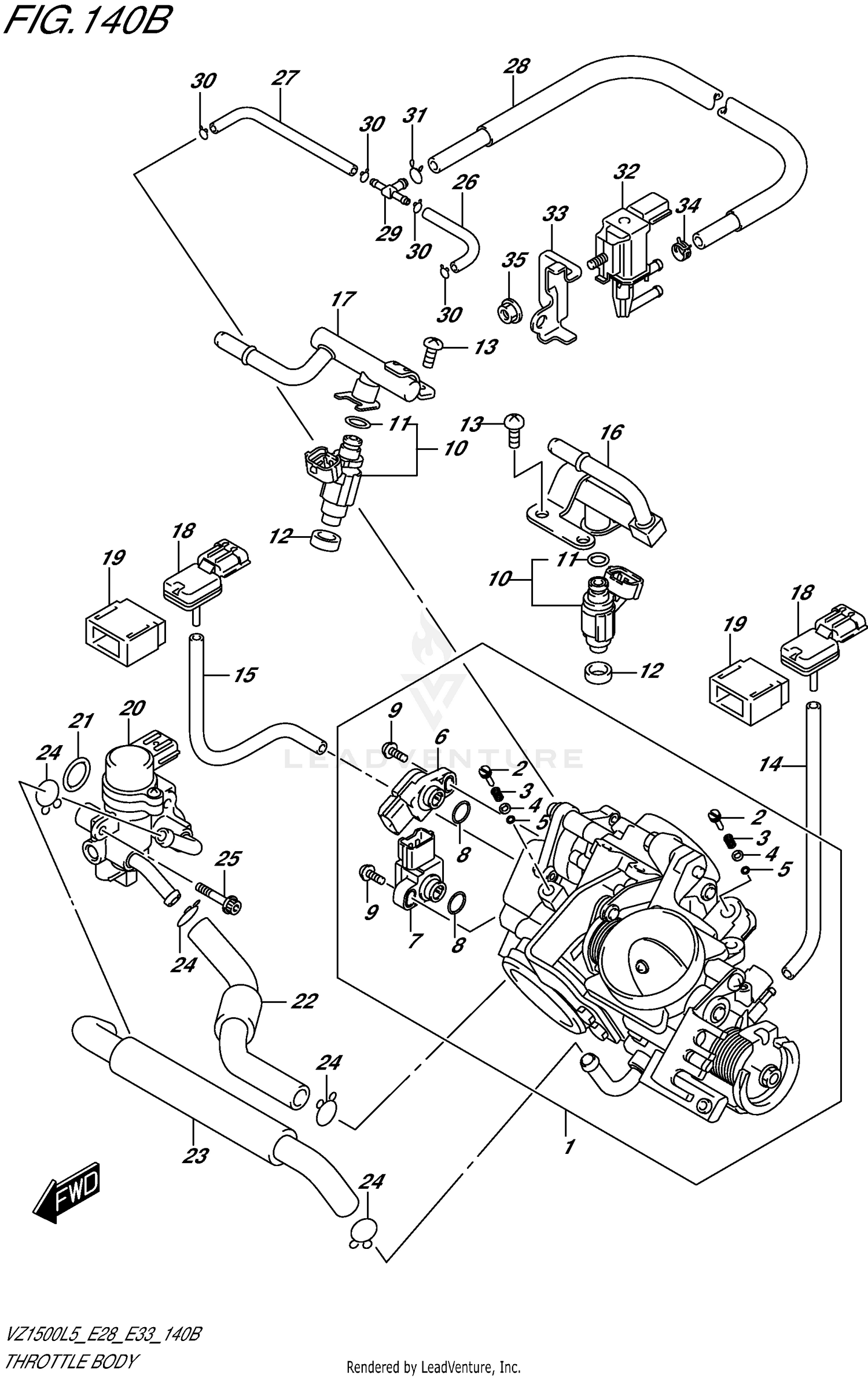 THROTTLE BODY (VZ1500L5 E33)