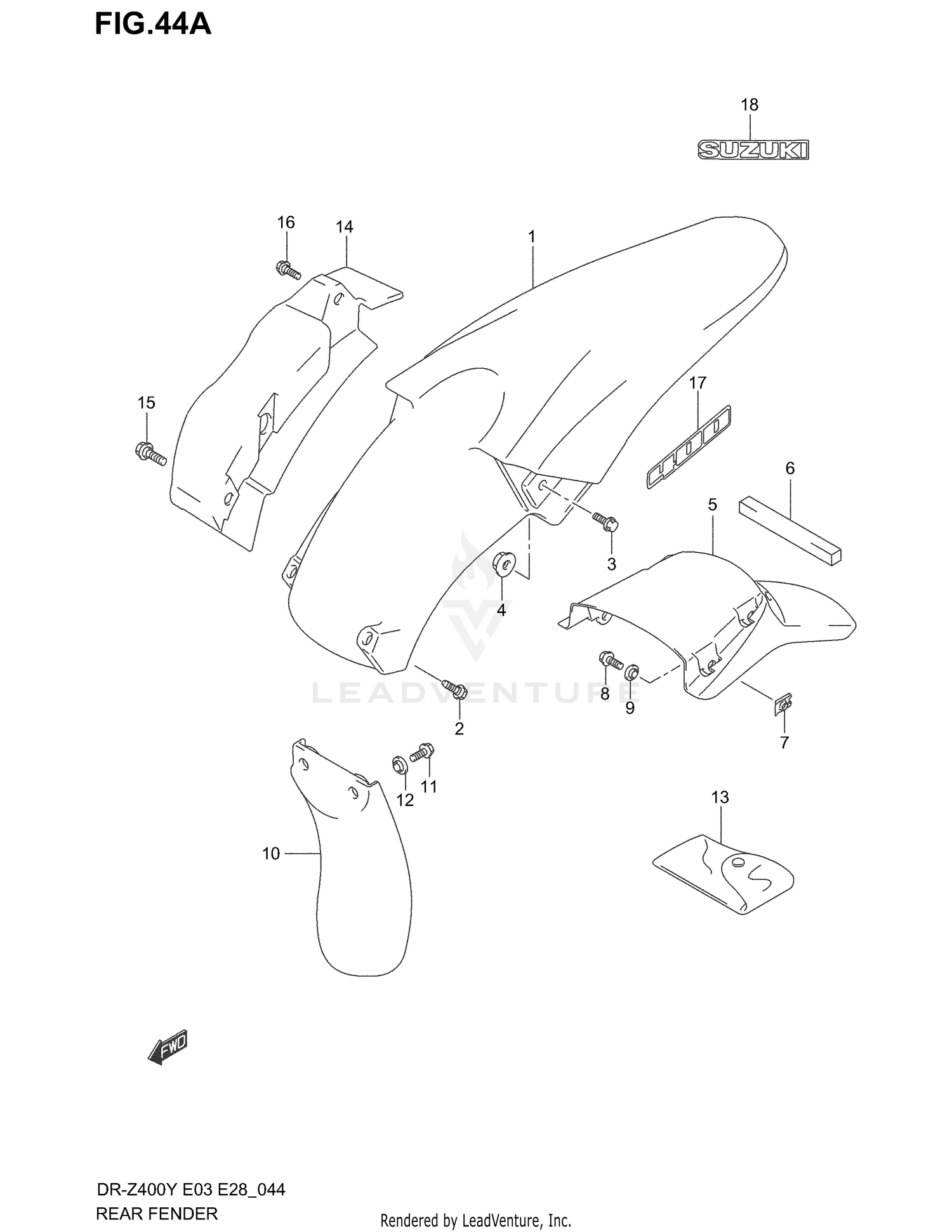 REAR FENDER (MODEL K4)