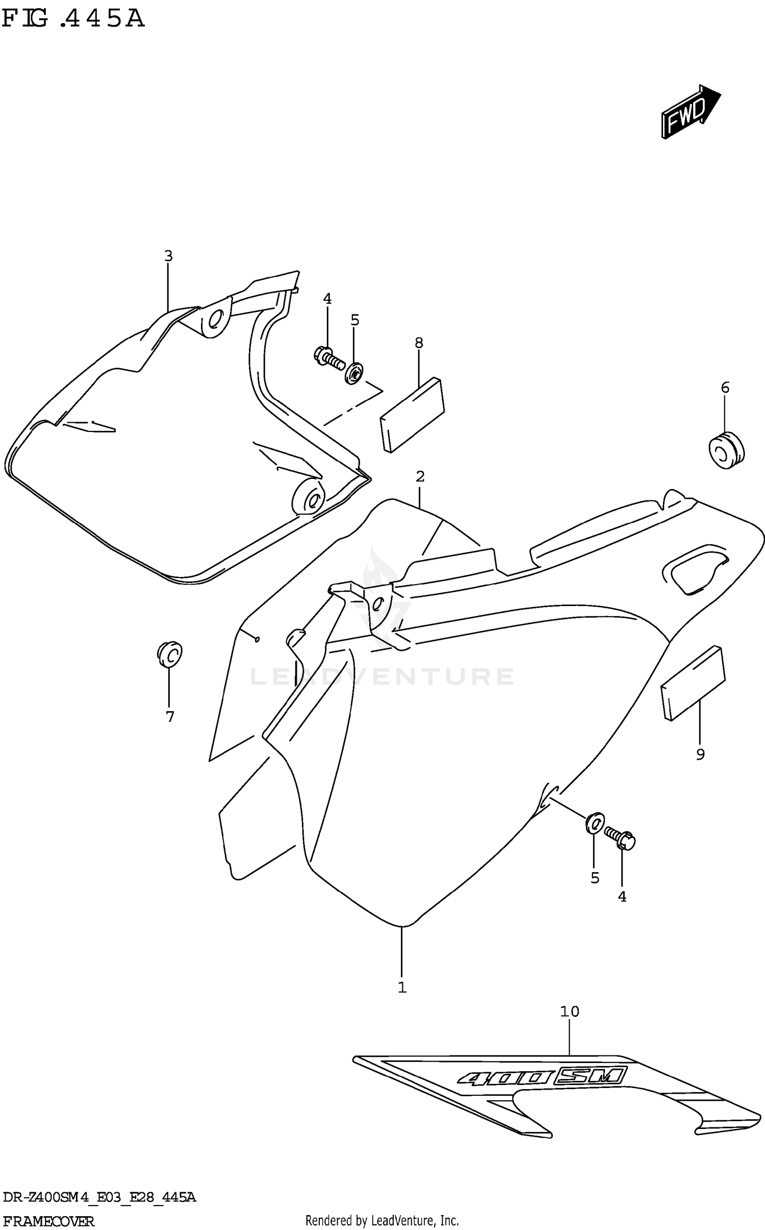 FRAME COVER (DR-Z400SM:(E03 E28))