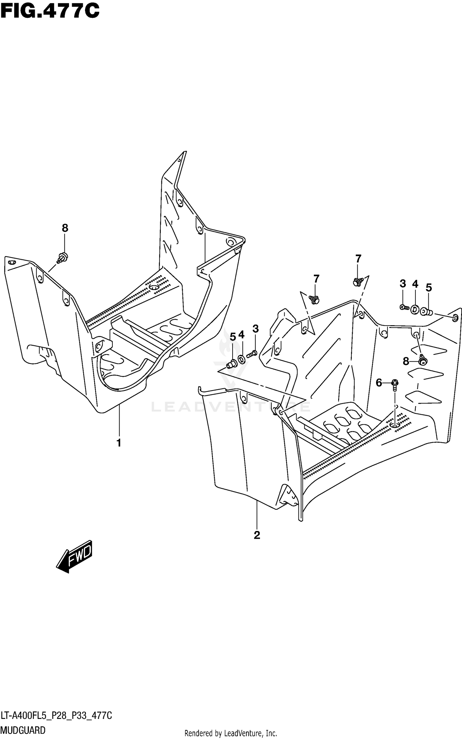 MUDGUARD (LT-A400FZL5 P28)