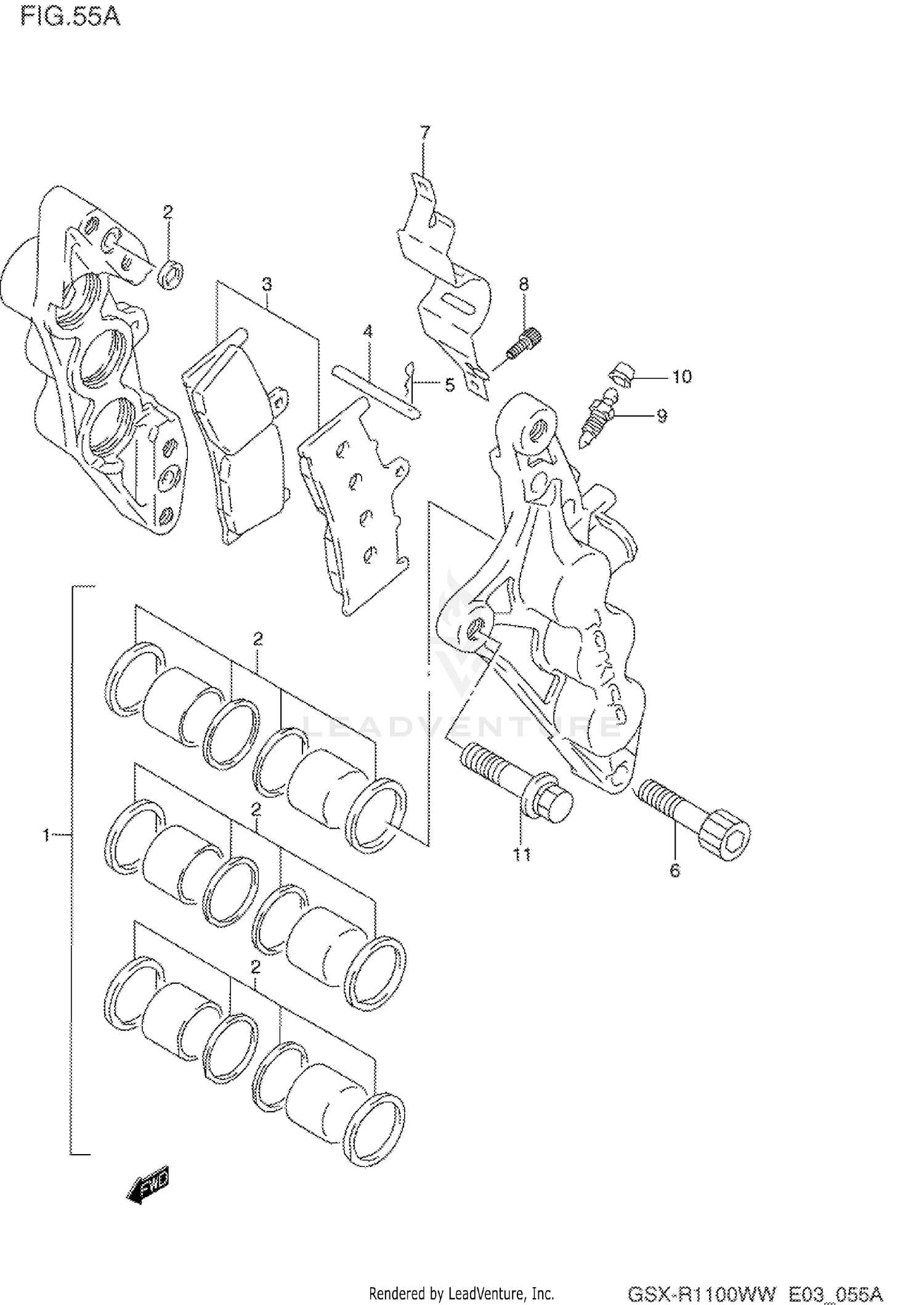 FRONT CALIPERS (MODEL S/T/V/W)