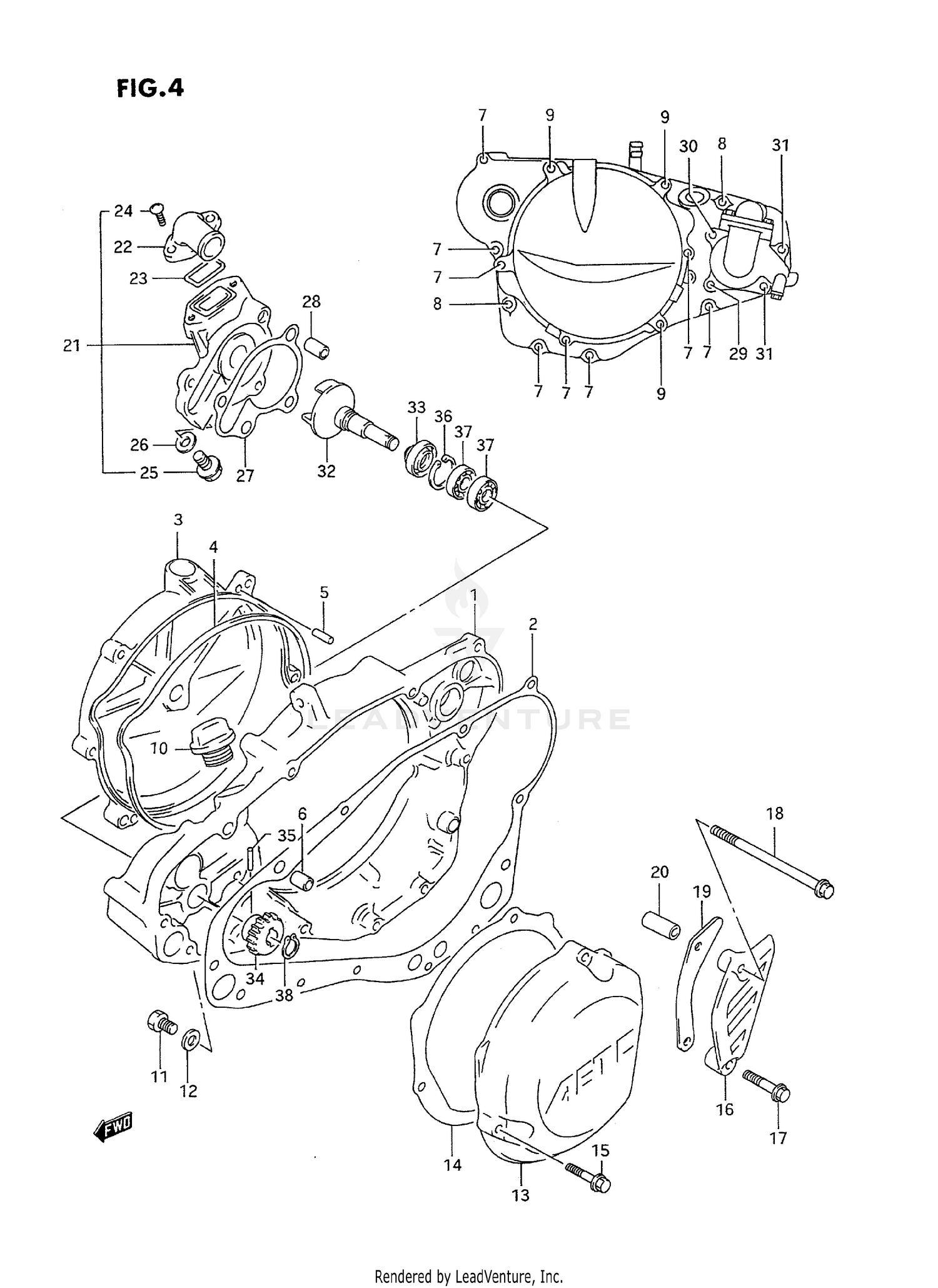 CRANKCASE COVER (MODEL P)