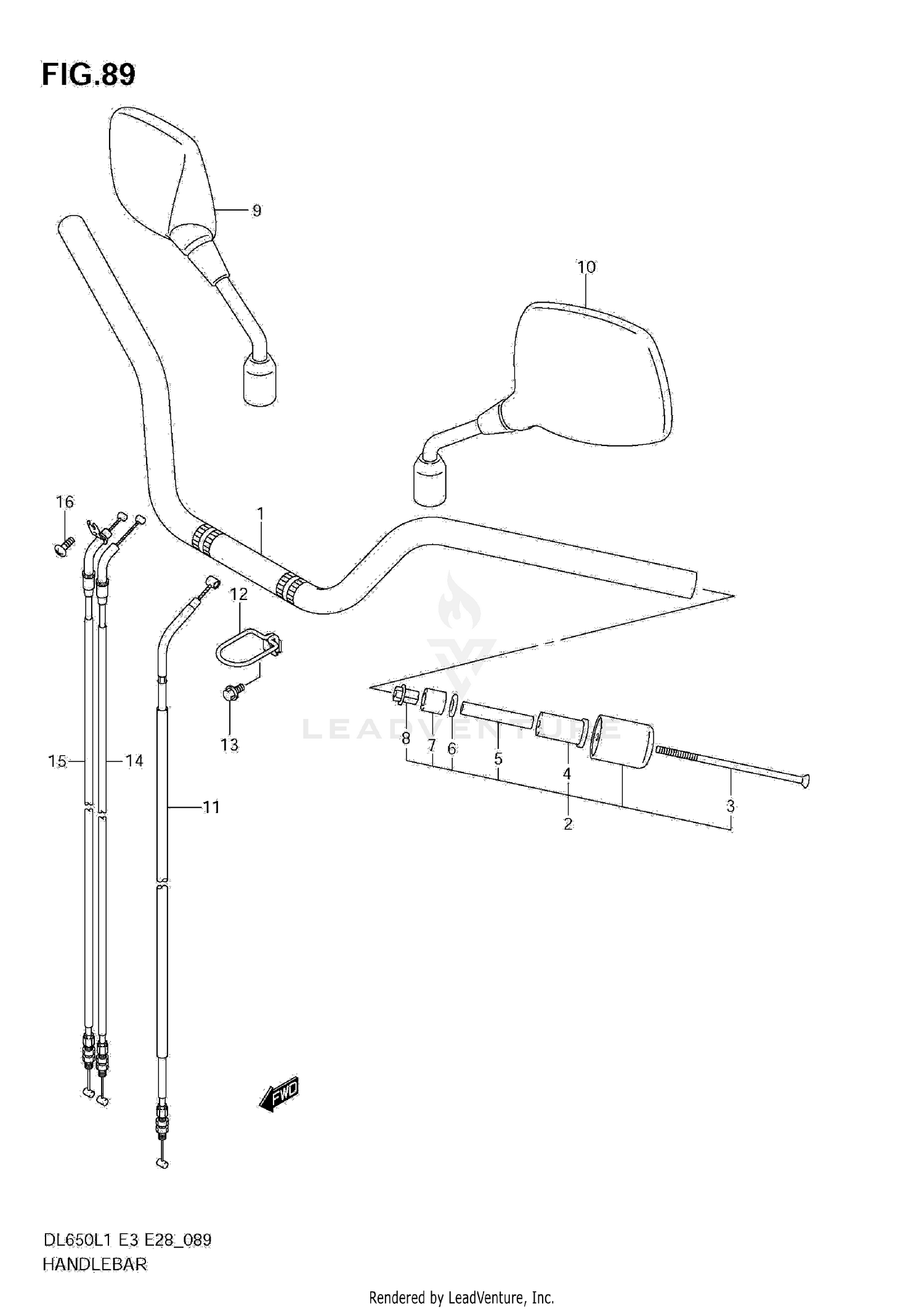 HANDLEBAR (DL650A L1 E3)