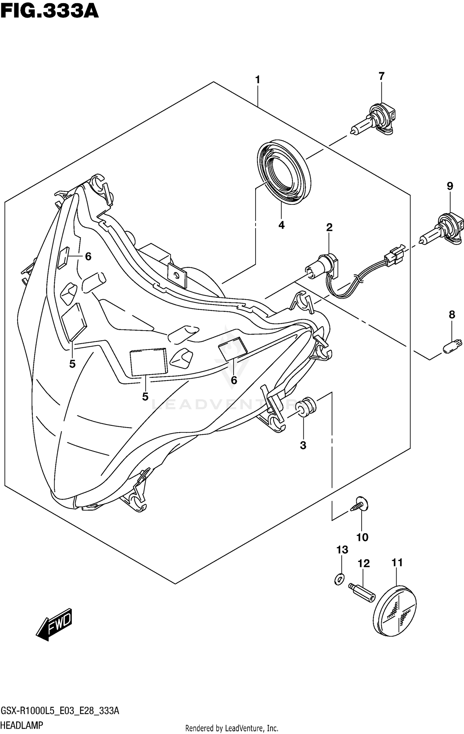 HEADLAMP (GSX-R1000L5 E03)