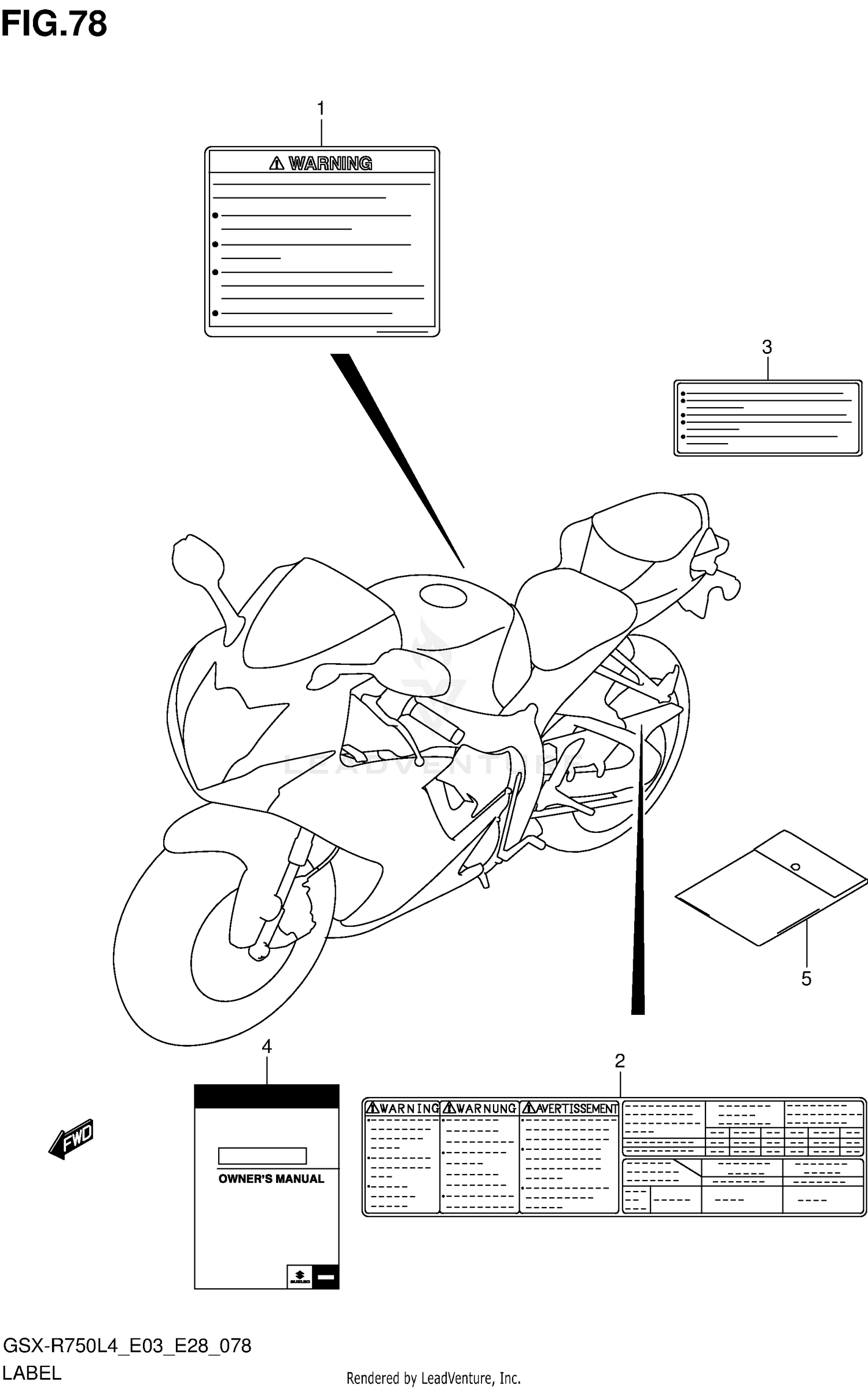 LABEL (GSX-R750L4 E28)