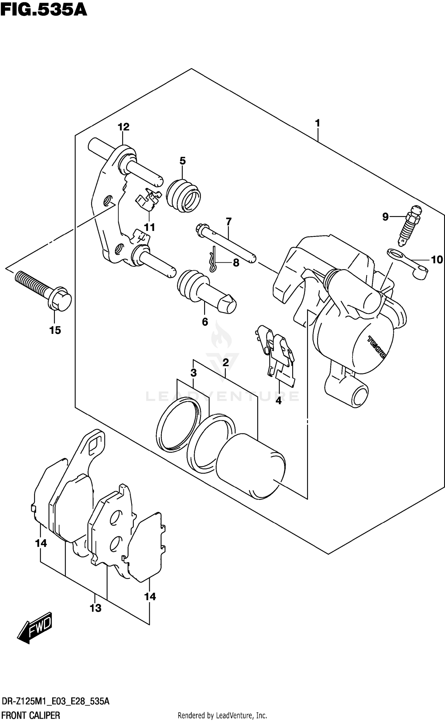 FRONT CALIPER (DR-Z125L)