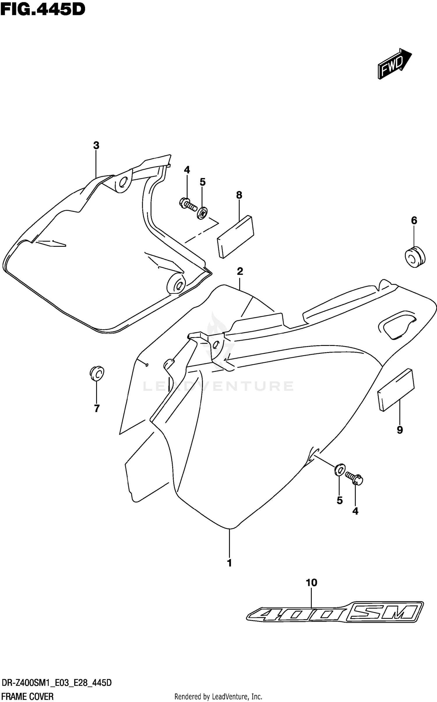 FRAME COVER (DR-Z400SM:E33)