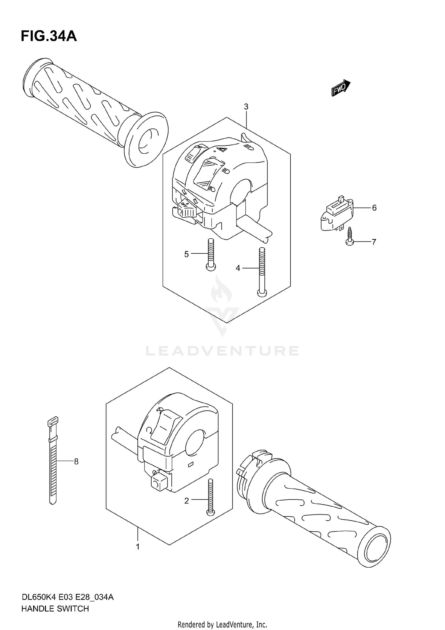 HANDLE SWITCH (MODEL K5/K6)