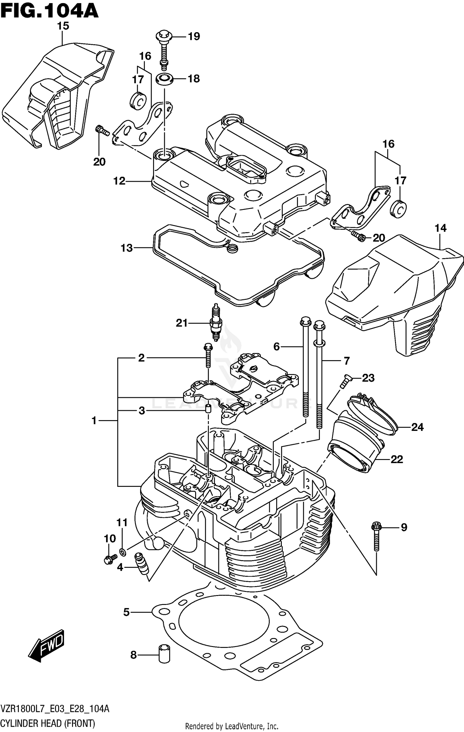 CYLINDER HEAD (FRONT) (VZR1800L7 E28)
