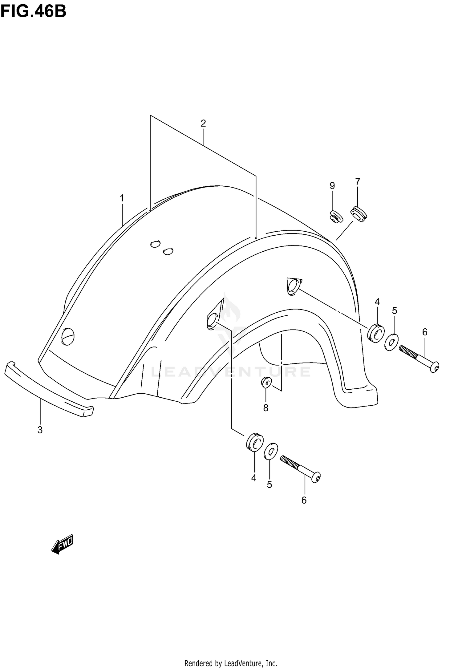 REAR FENDER (MODEL K3)