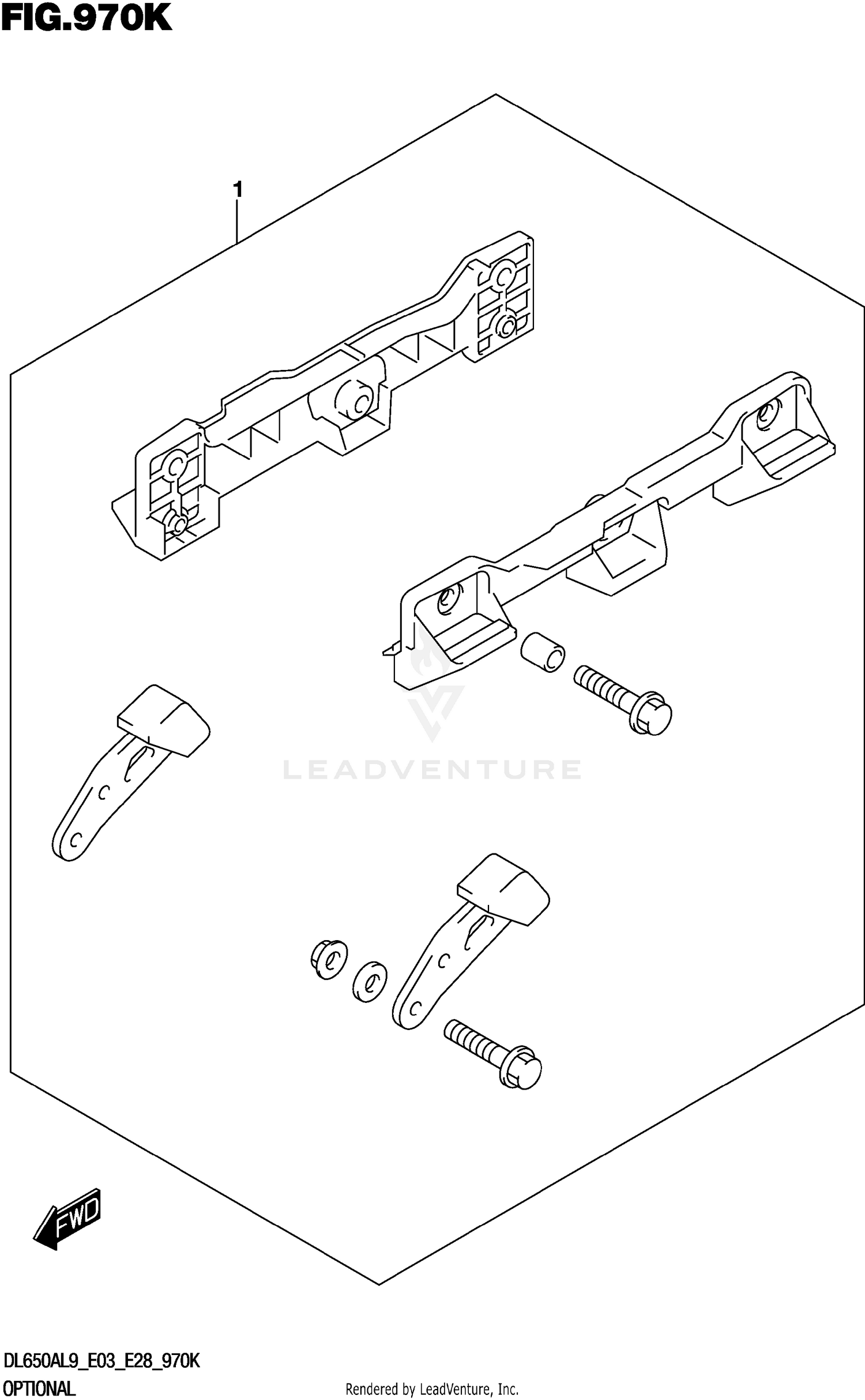 OPTIONAL (SIDE CASE BRACKET SET)