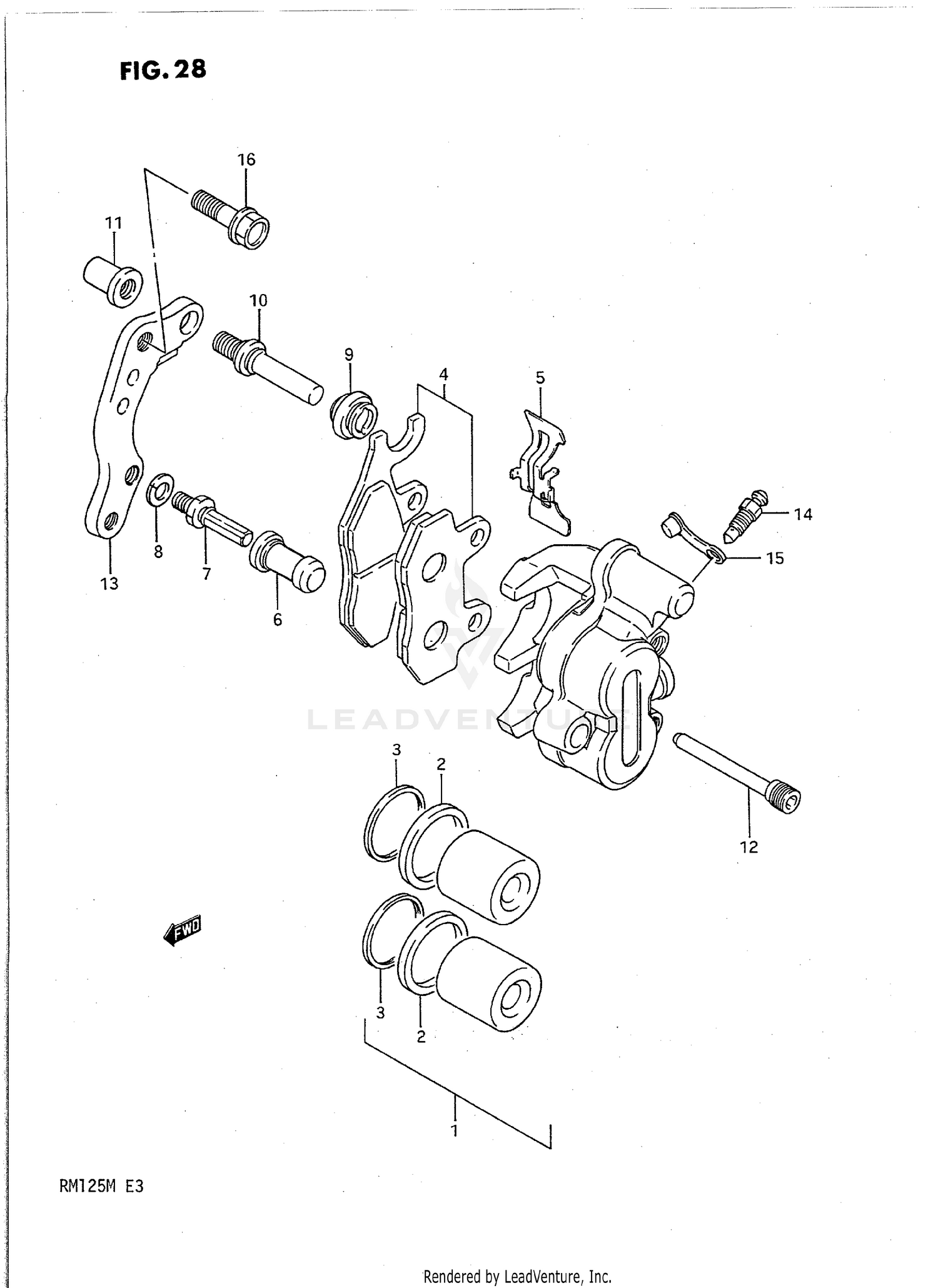 FRONT CALIPER (MODEL K/L)