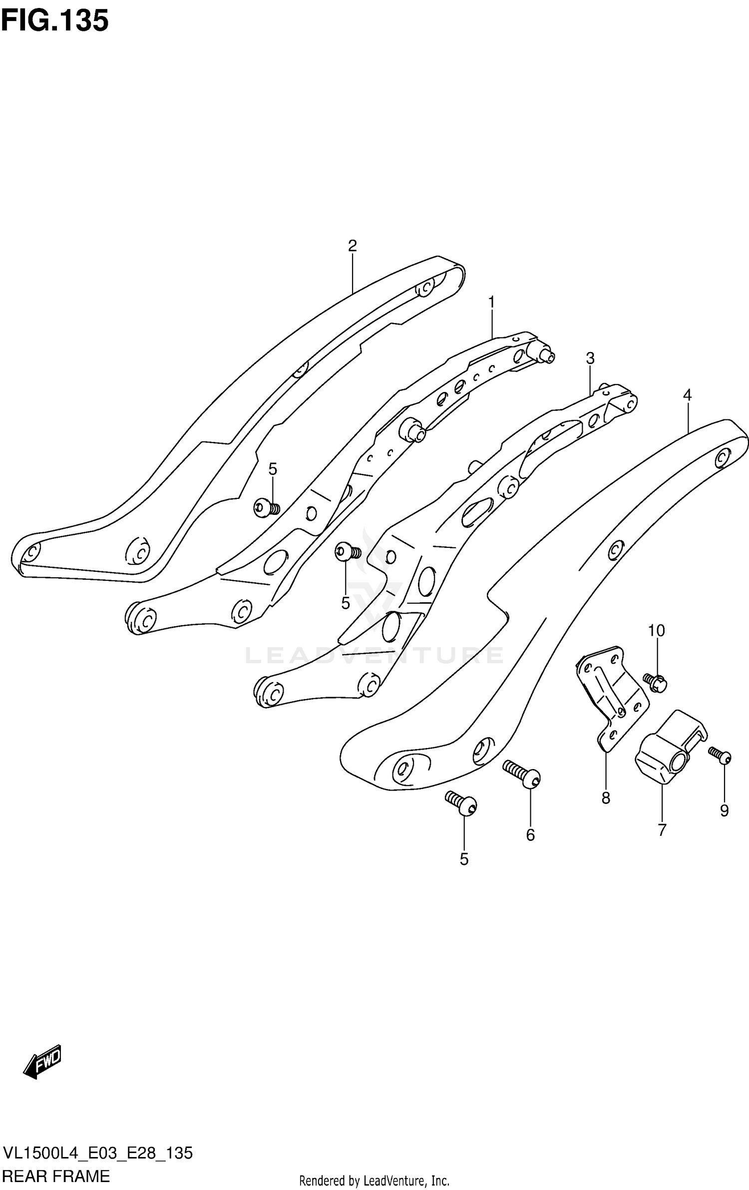 REAR FRAME (VL1500L4 E33)